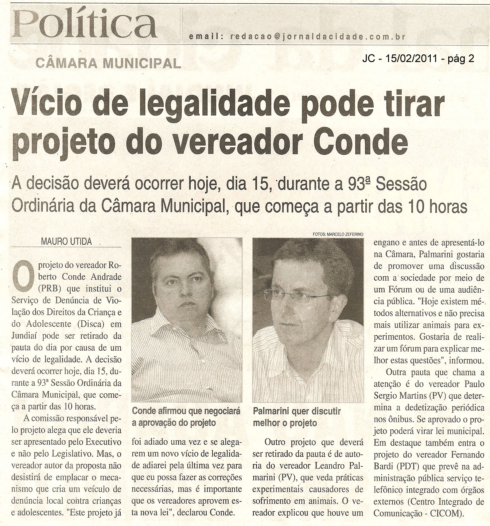 Jornal da Cidade - 15/02/2011