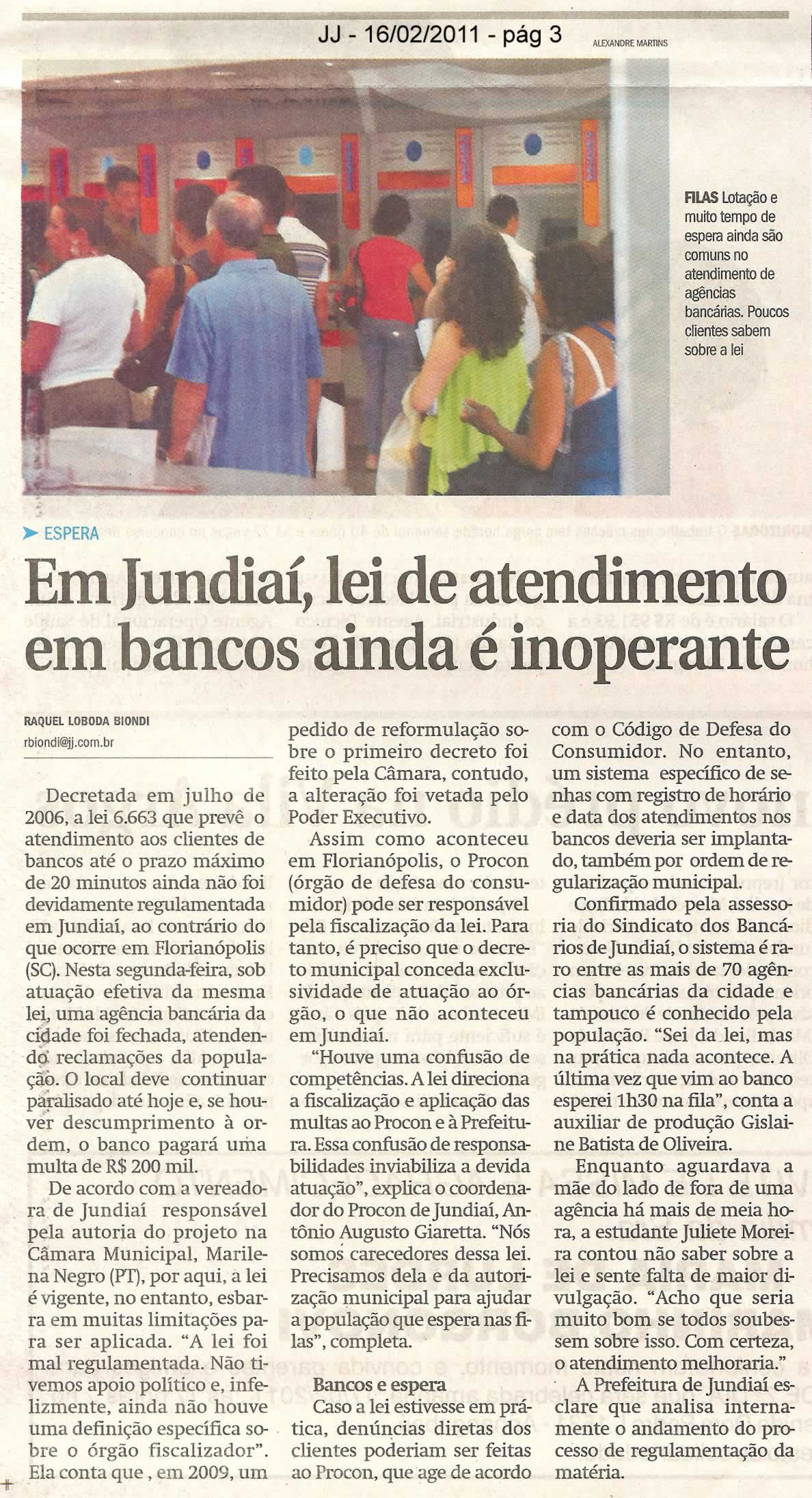 Jornal de Jundiaí - 16/02/2011