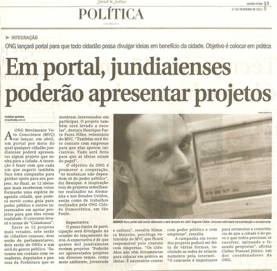 Jornal de Jundiaí - 17/02/2011