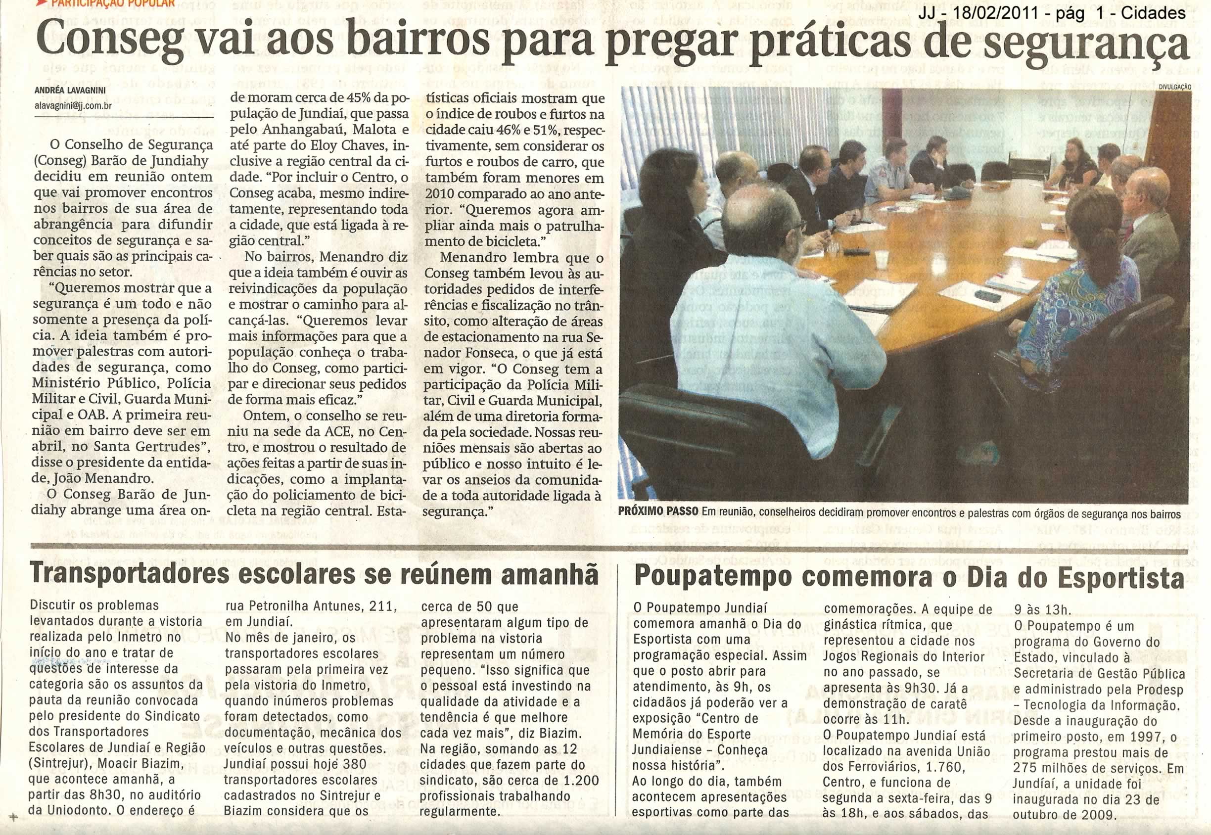 Jornal de Jundiaí - 18/02/2011