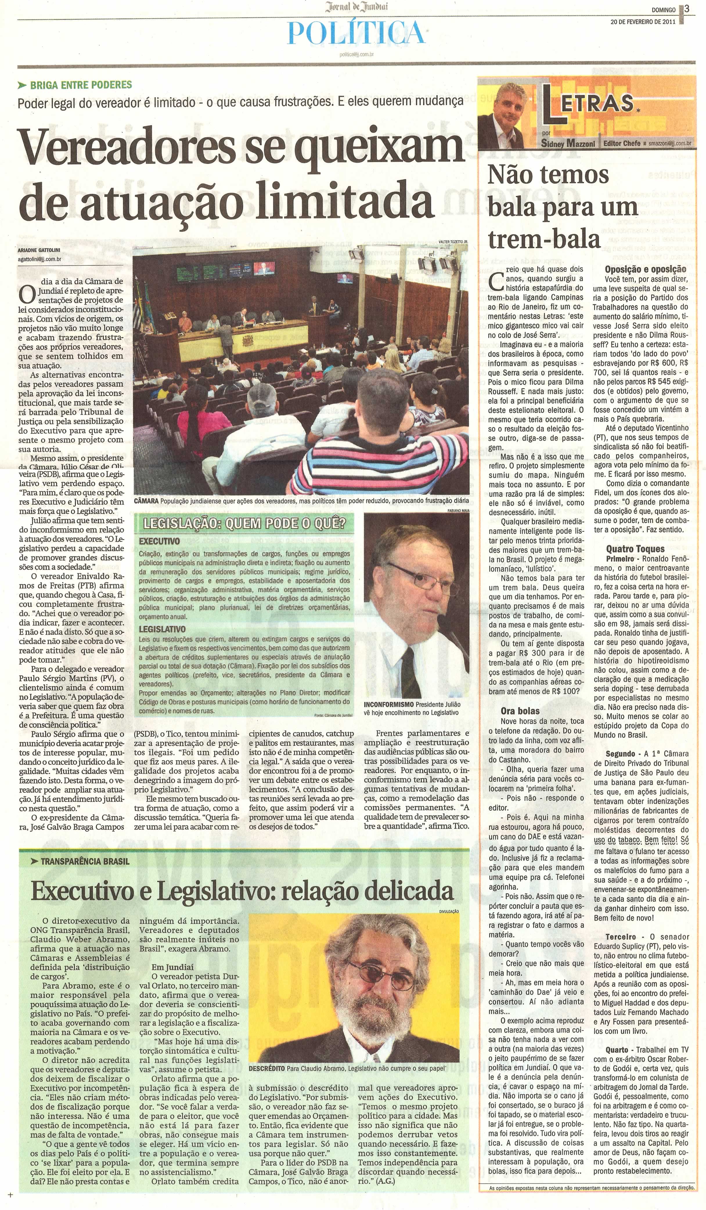Jornal de Jundiaí - 20/02/2011