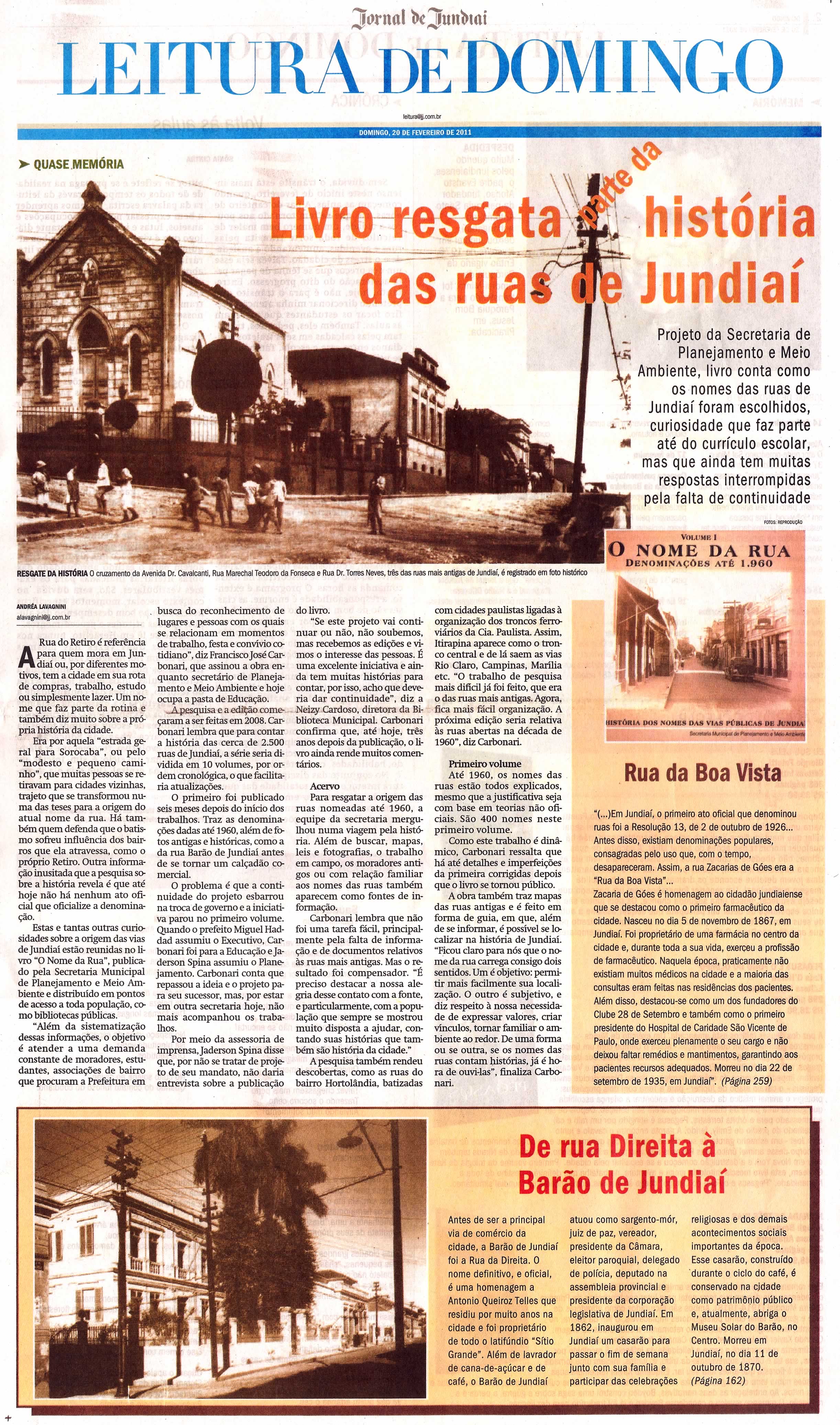 Jornal de Jundiaí - 20/02/2011