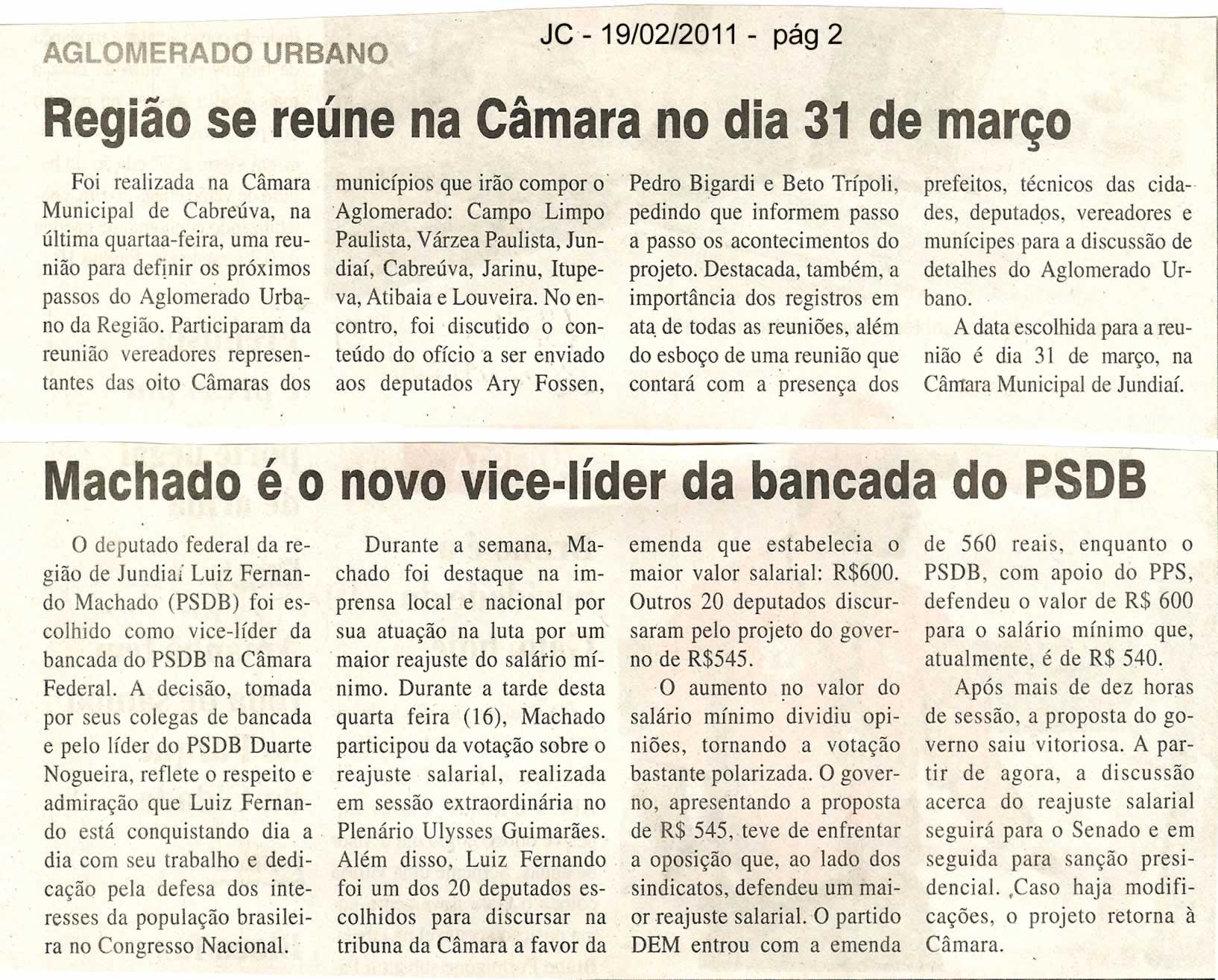 Jornal da Cidade - 19/02/2011
