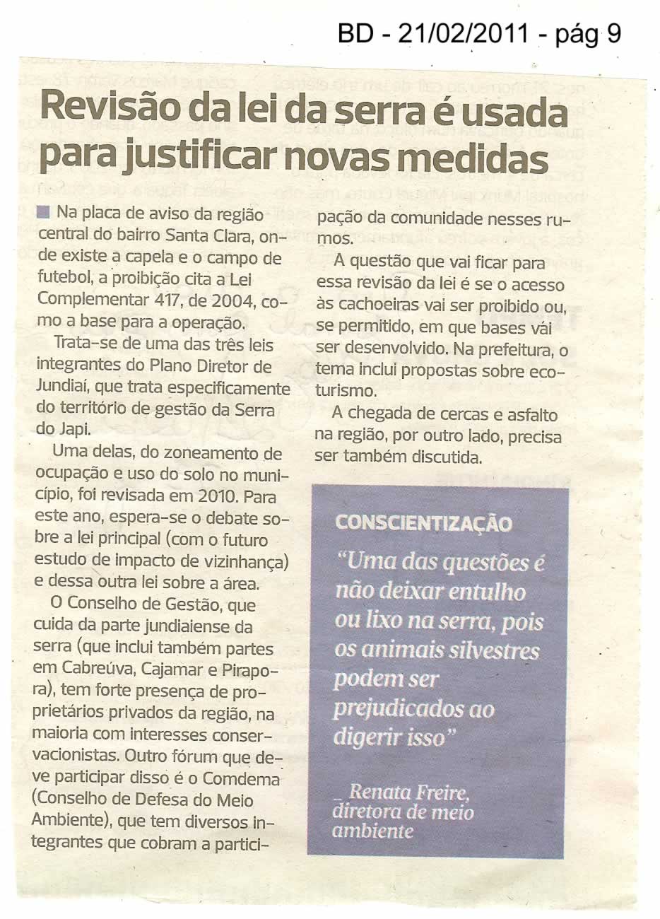 Bom Dia Jundiaí - 21/02/2011