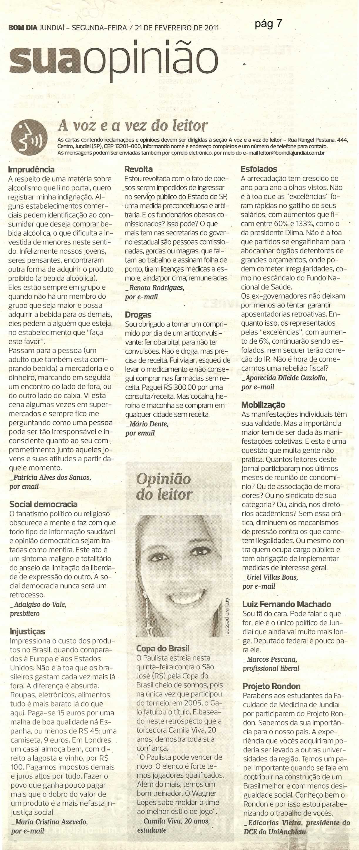 Bom Dia Jundiaí - 21/02/2011