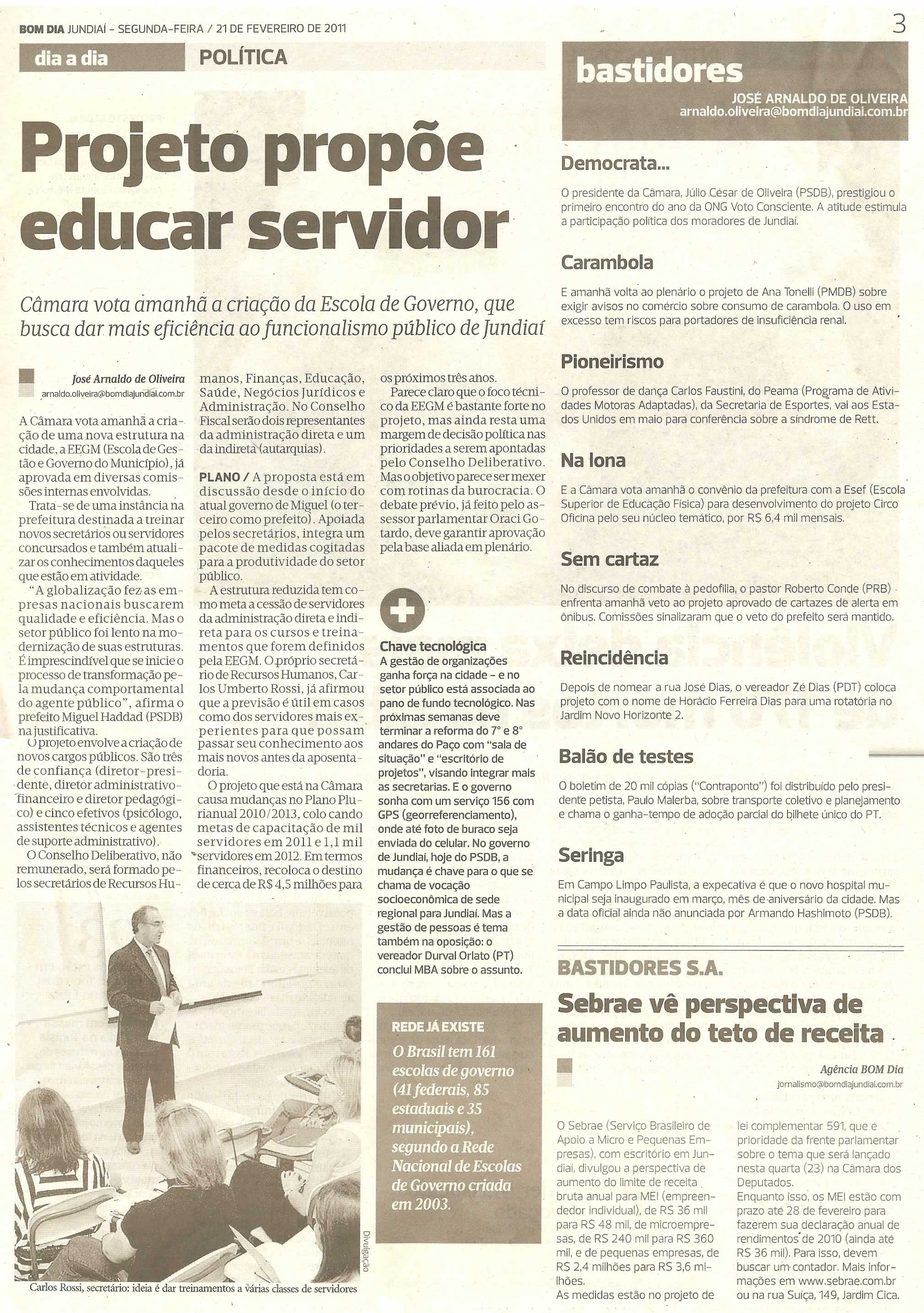 Bom Dia Jundiaí - 21/02/2011