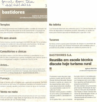 Bom Dia Jundiaí - 22/02/2011