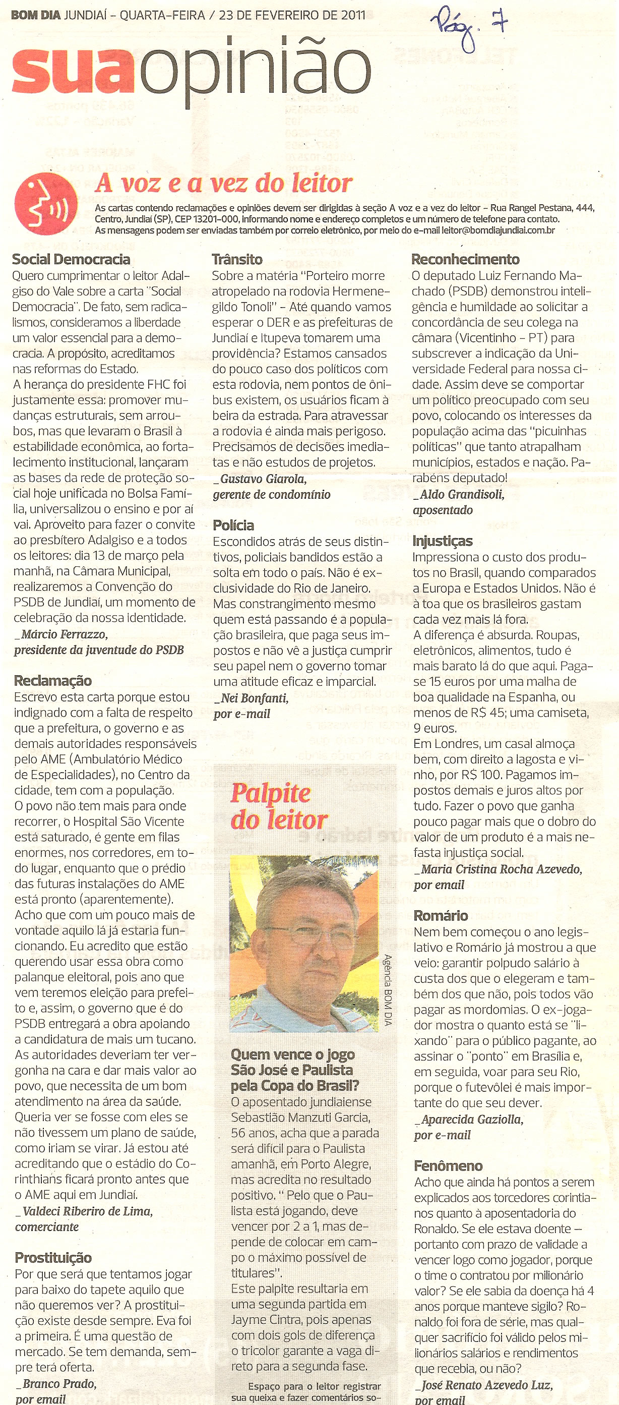 Bom Dia Jundiaí - 23/02/2011