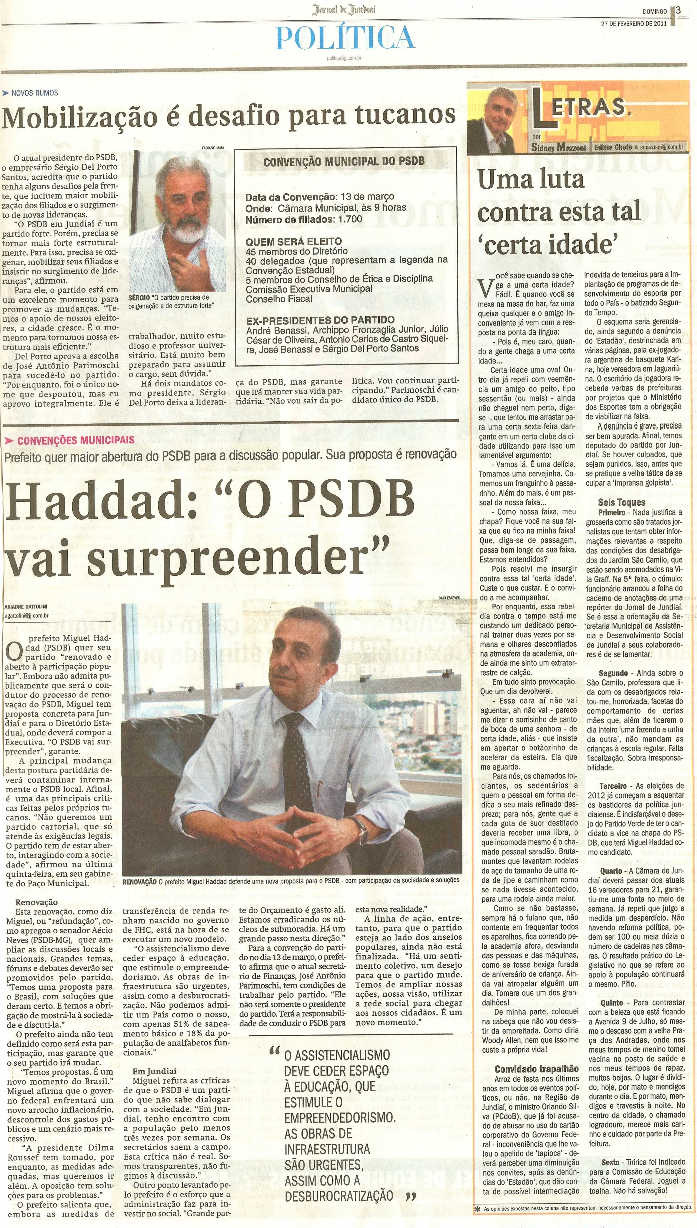 Jornal de Jundiaí - 27/02/2011