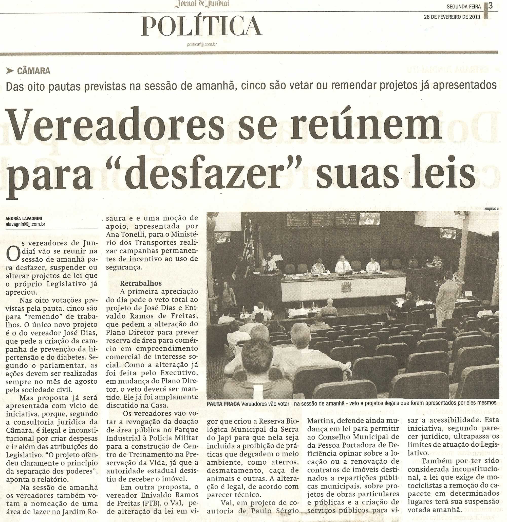 Jornal de Jundiaí - 28/02/2011