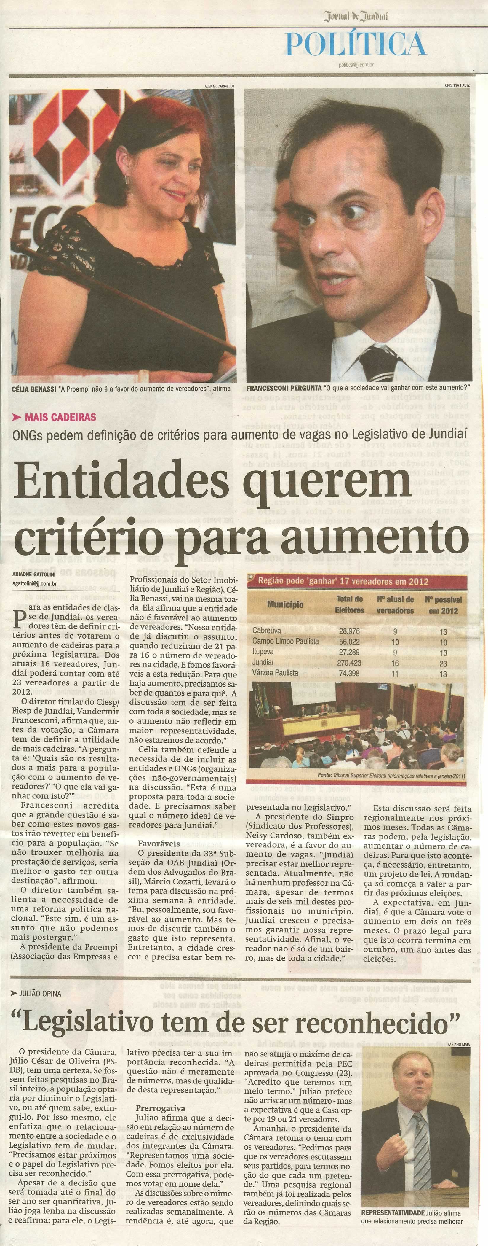Jornal de Jundiaí - 13/03/2011