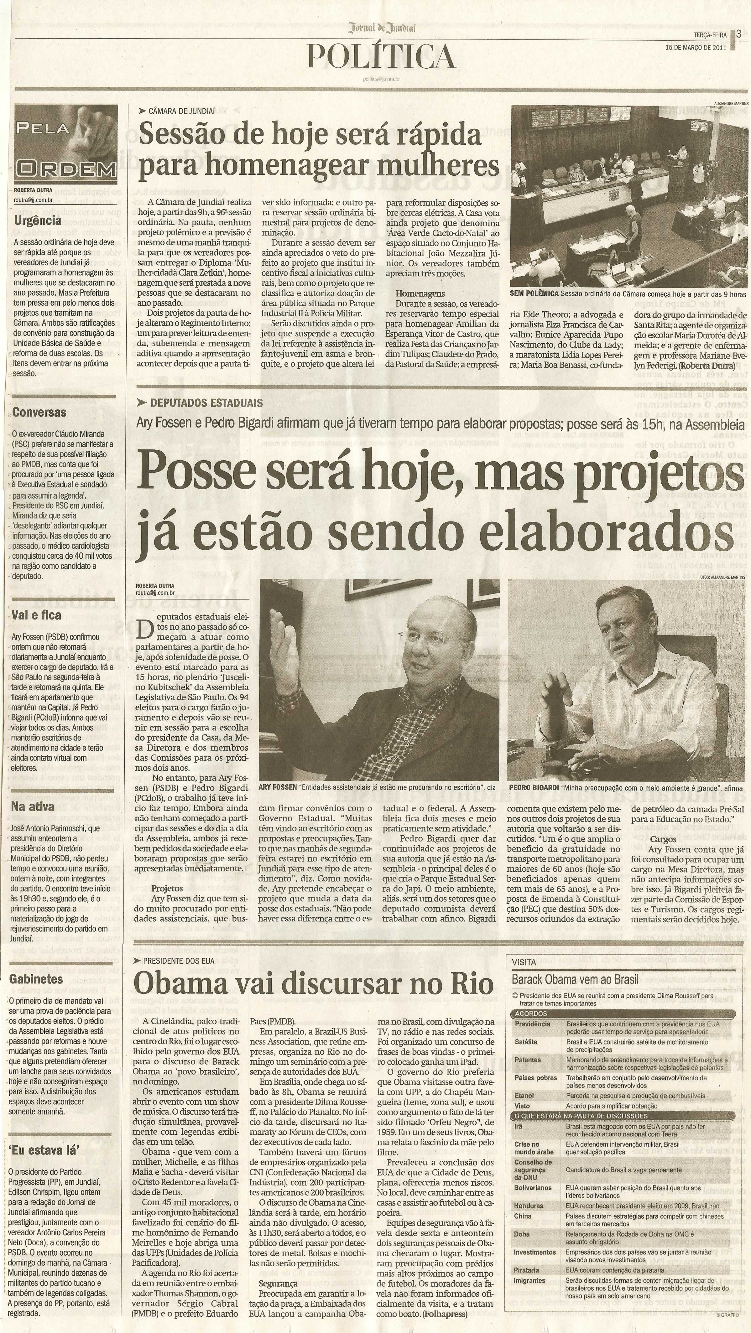 Jornal de Jundiaí - 15/03/2011
