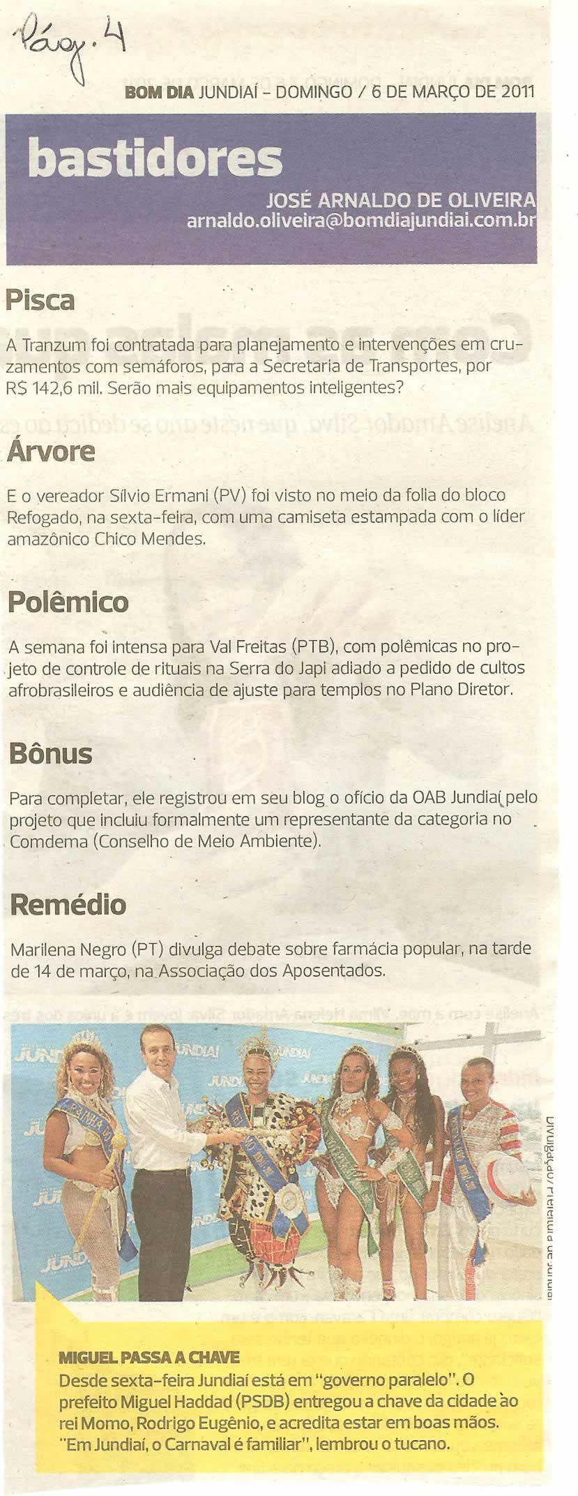 Bom Dia Jundiaí - 06/03/2011