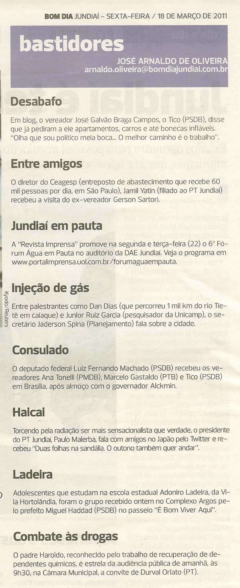 Bom Dia Jundiaí - 18/03/2011