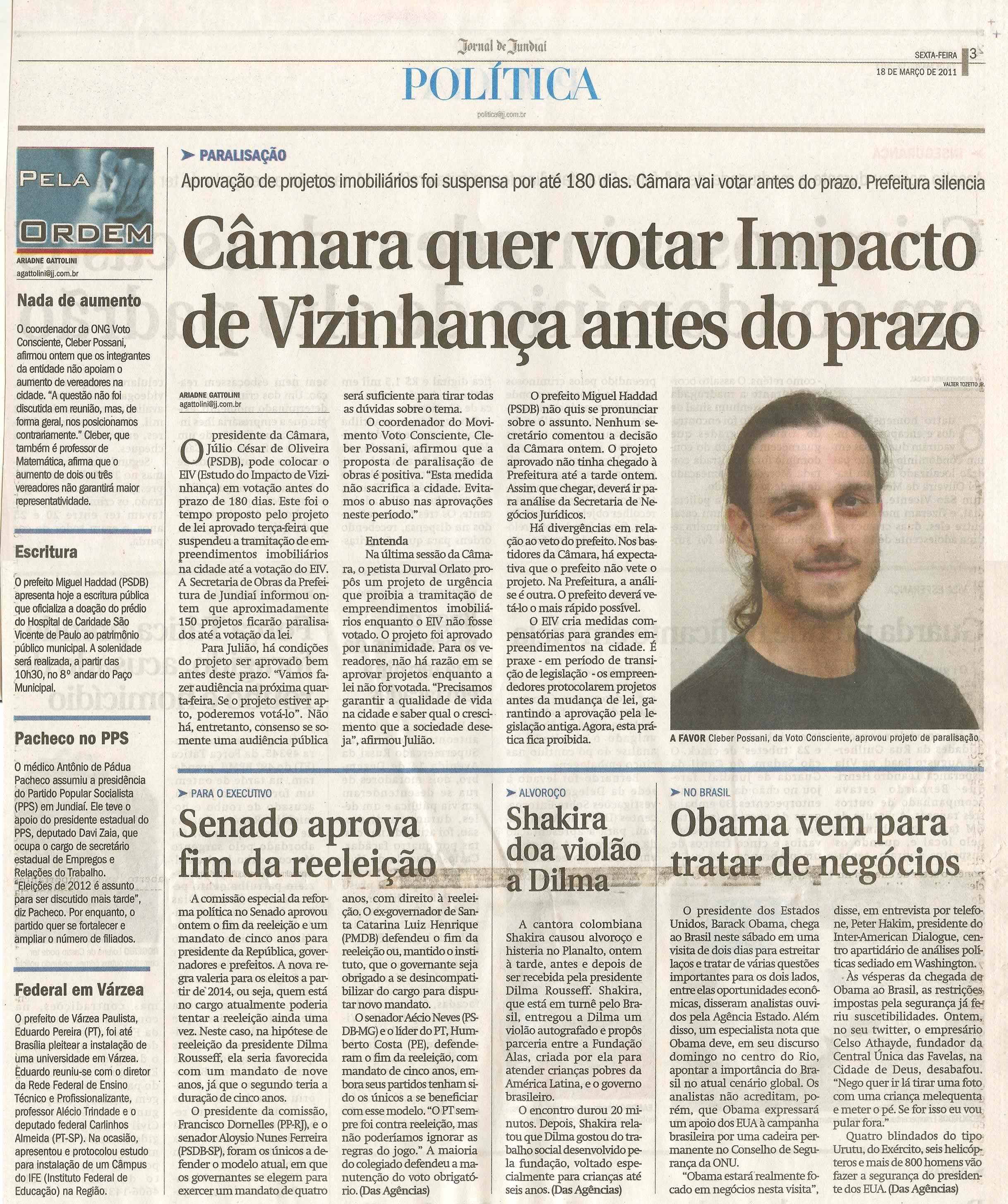 Jornal de Jundiaí - 18/03/2011