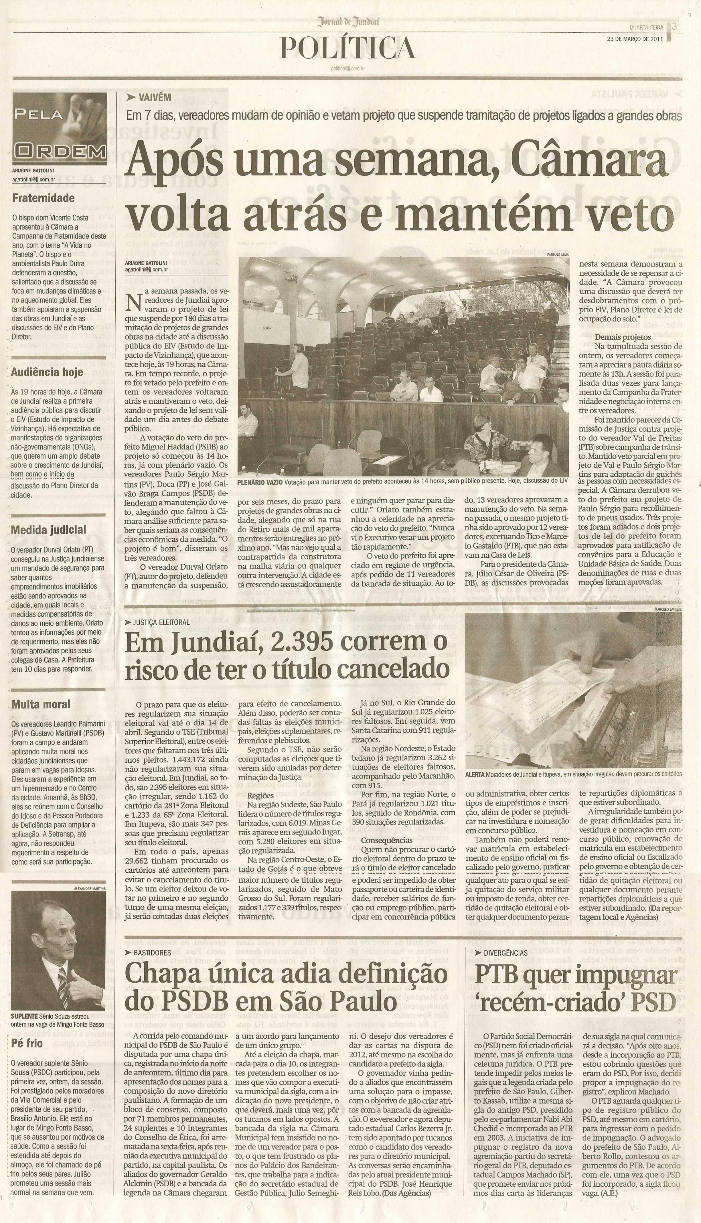 Jornal de Jundiaí - 23/03/2011