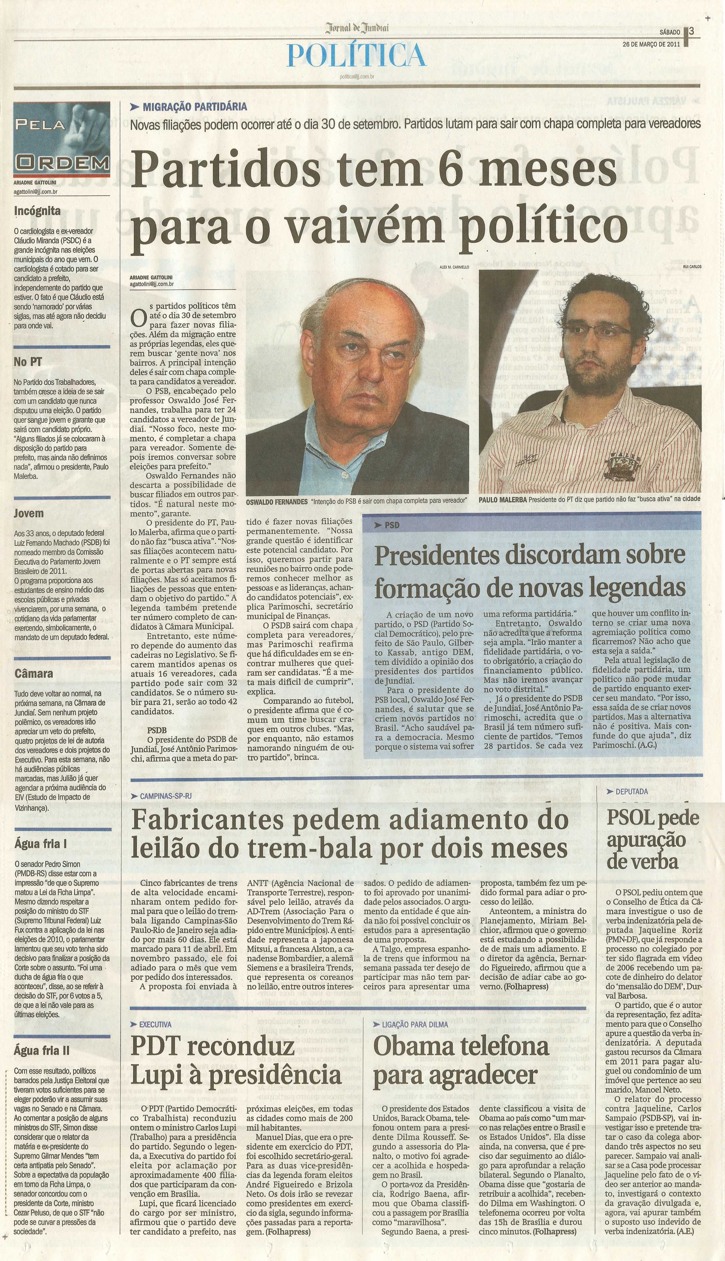 Jornal de Jundiaí - 28/03/2011