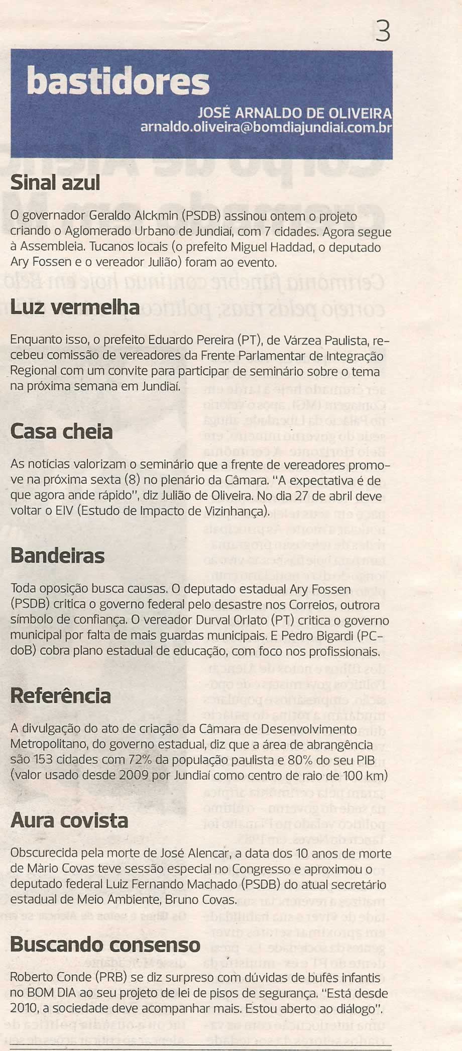 Bom Dia Jundiaí - 31/03/2011