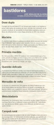 Bom Dia Jundiaí - 05/04/2011