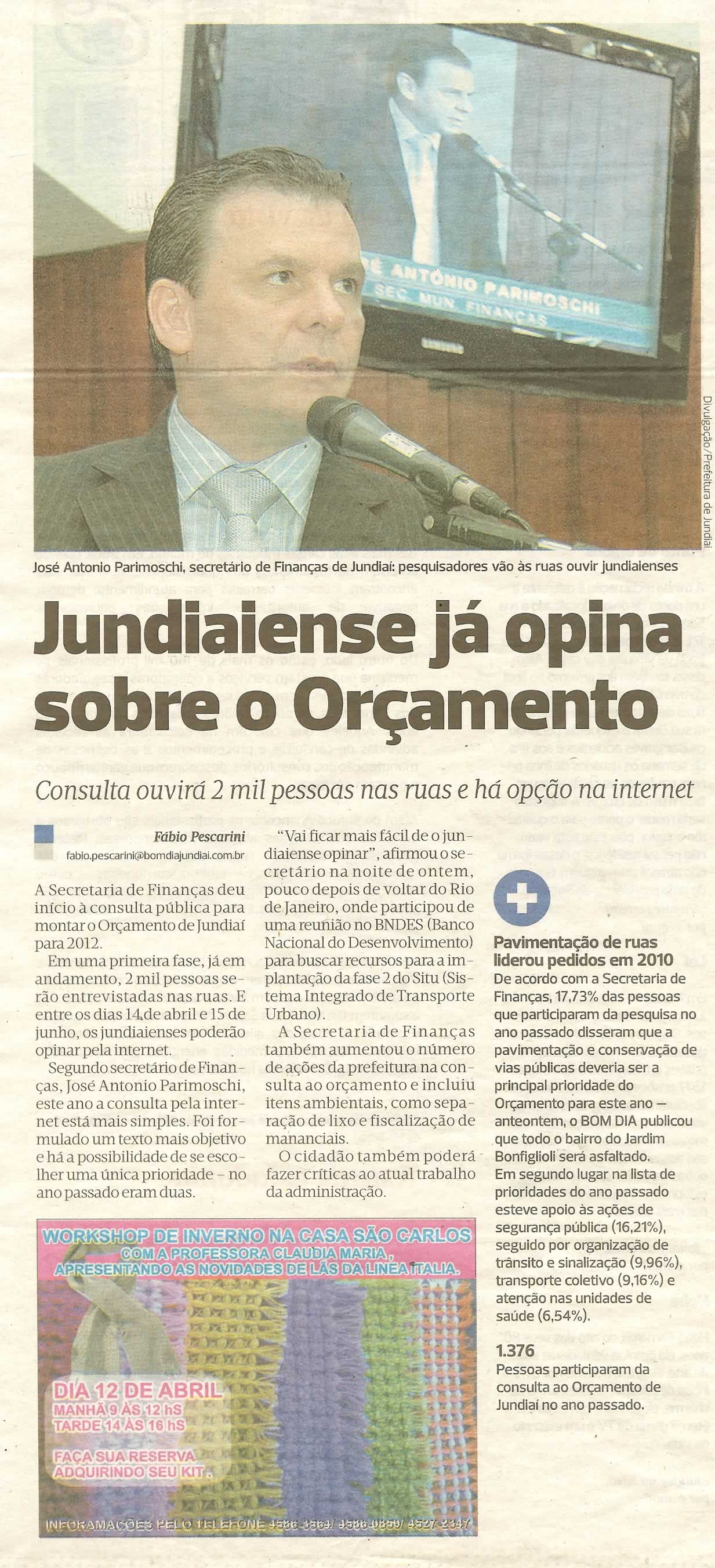 Bom Dia Jundiaí - 08/04/2011