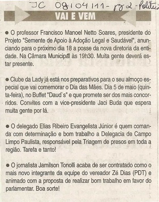 Jornal da Cidade - 08/04/2011