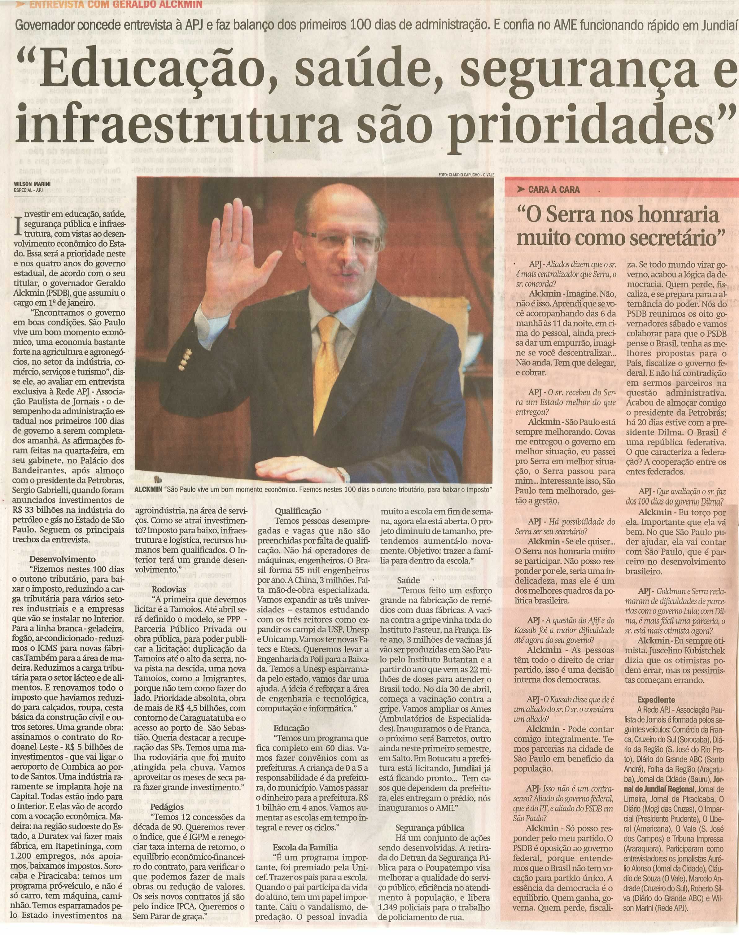 Jornal de Jundiaí - 10/04/2011