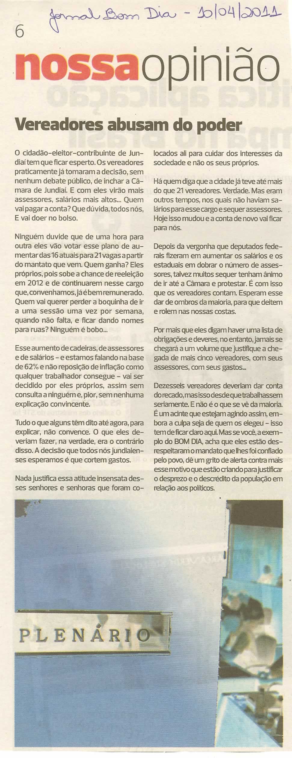 Bom Dia Jundiaí - 10/04/2011