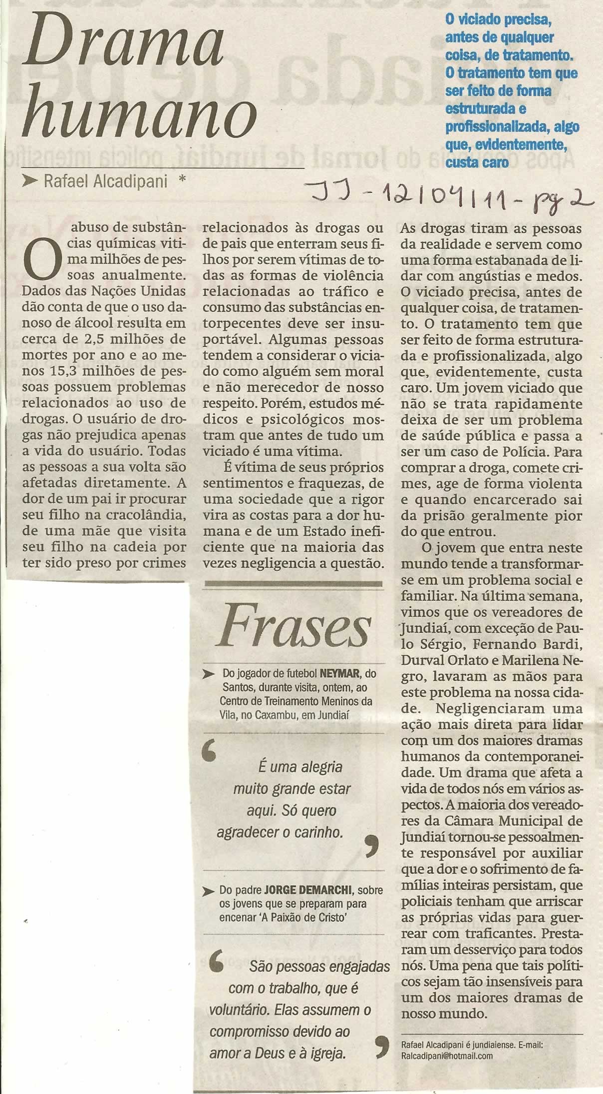 Jornal de Jundiaí - 12/04/2011