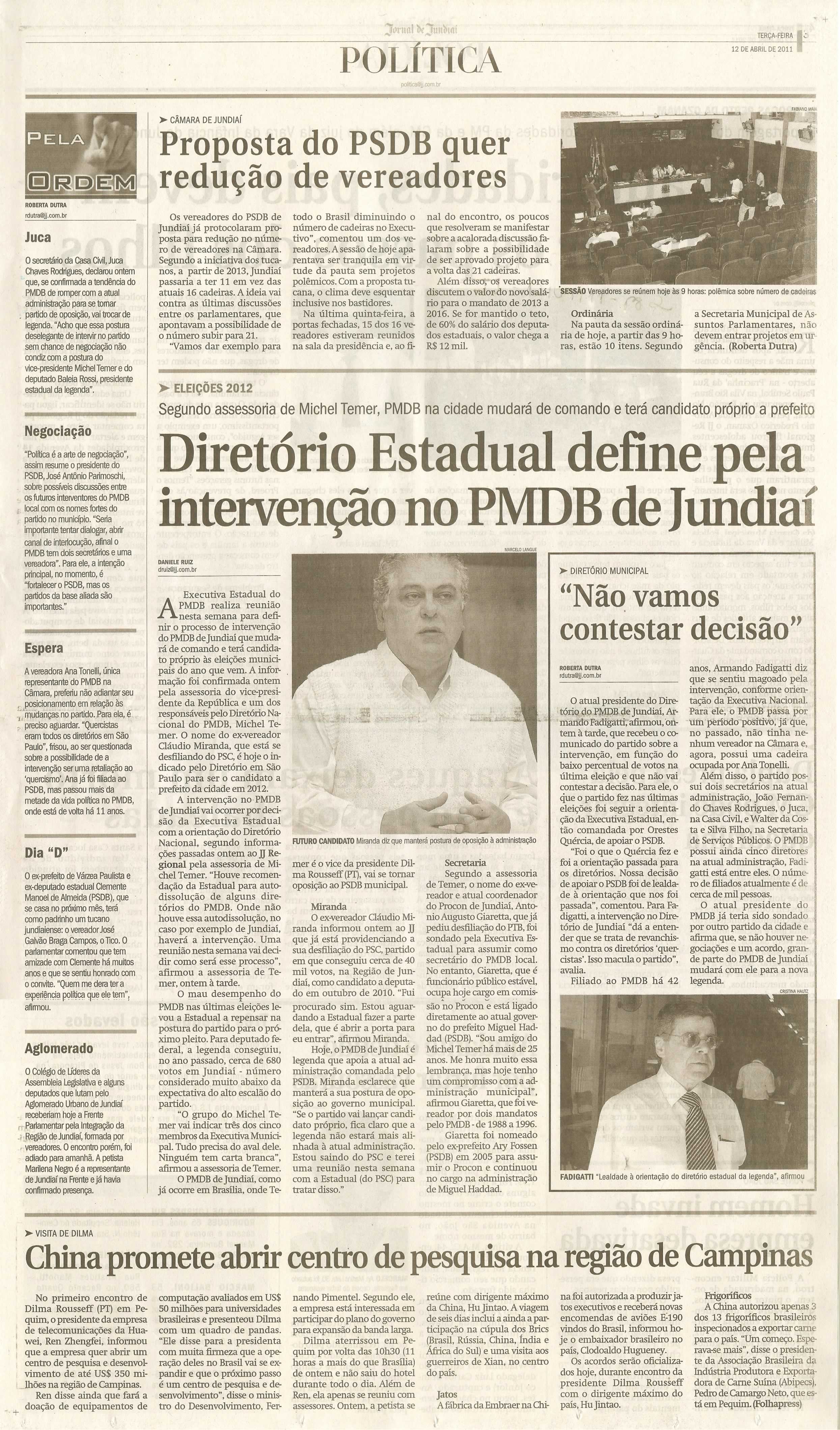 Jornal de Jundiaí - 12/04/2011