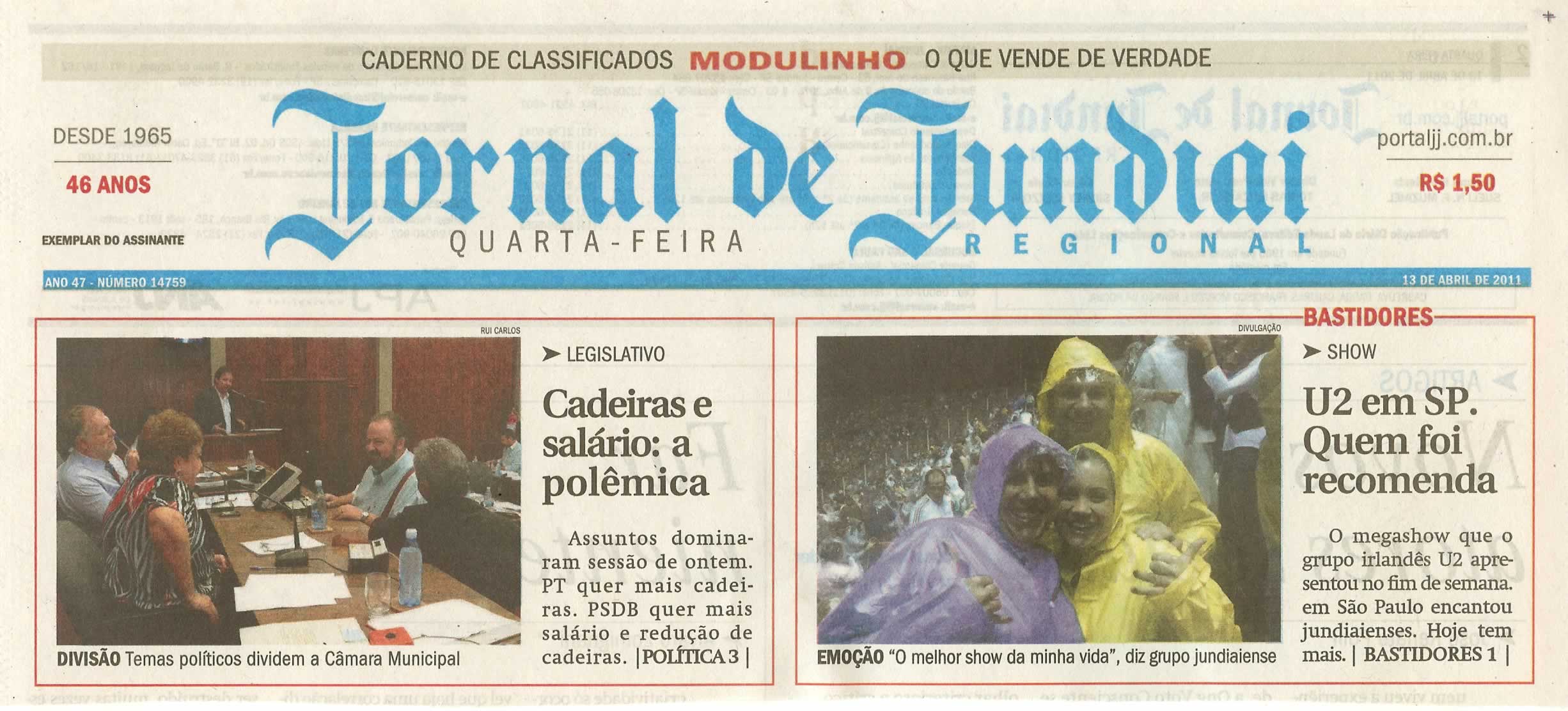 Jornal de Jundiaí - 13/04/2011