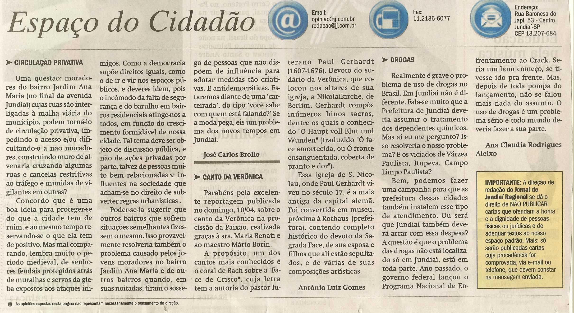 Jornal de Jundiaí - 14/04/2011