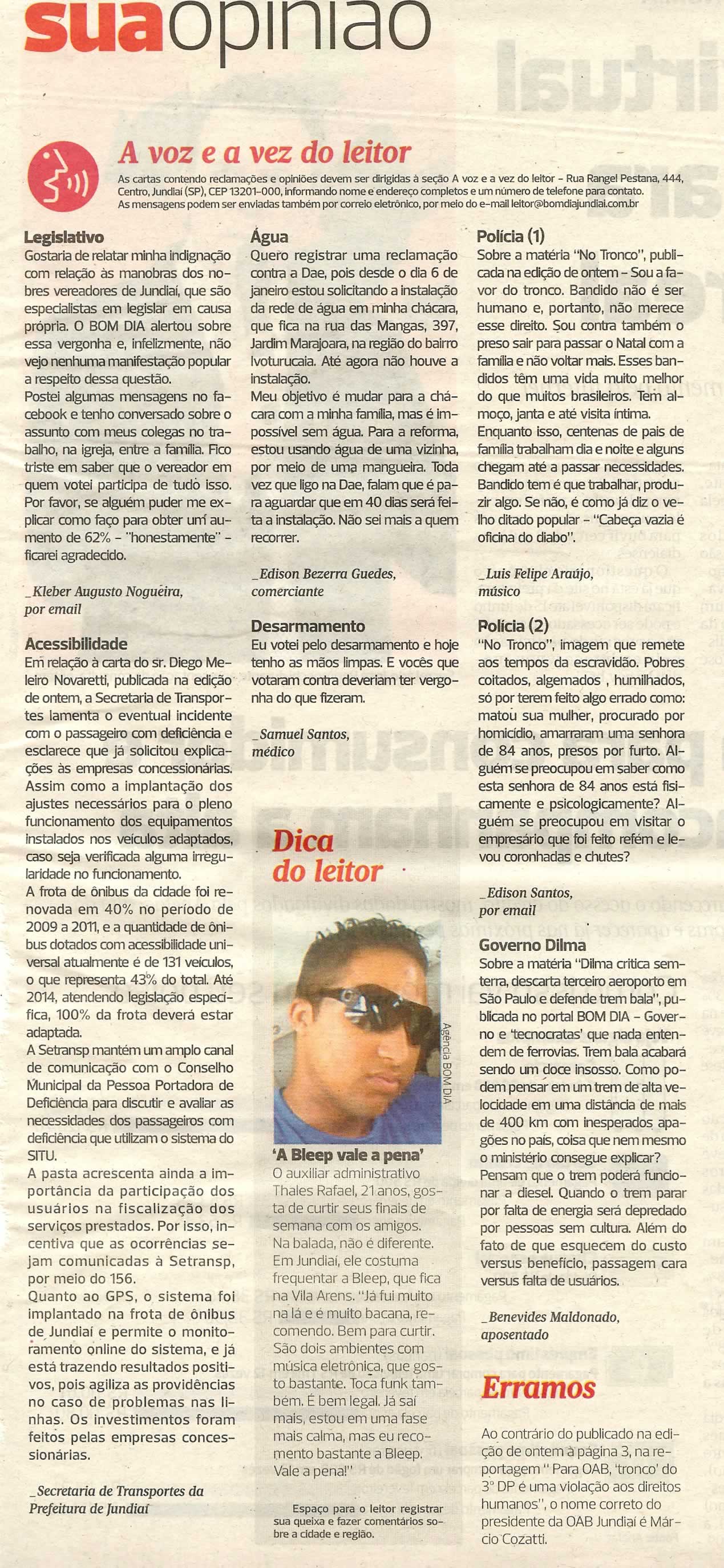 Bom Dia Jundiaí - 15/04/2011