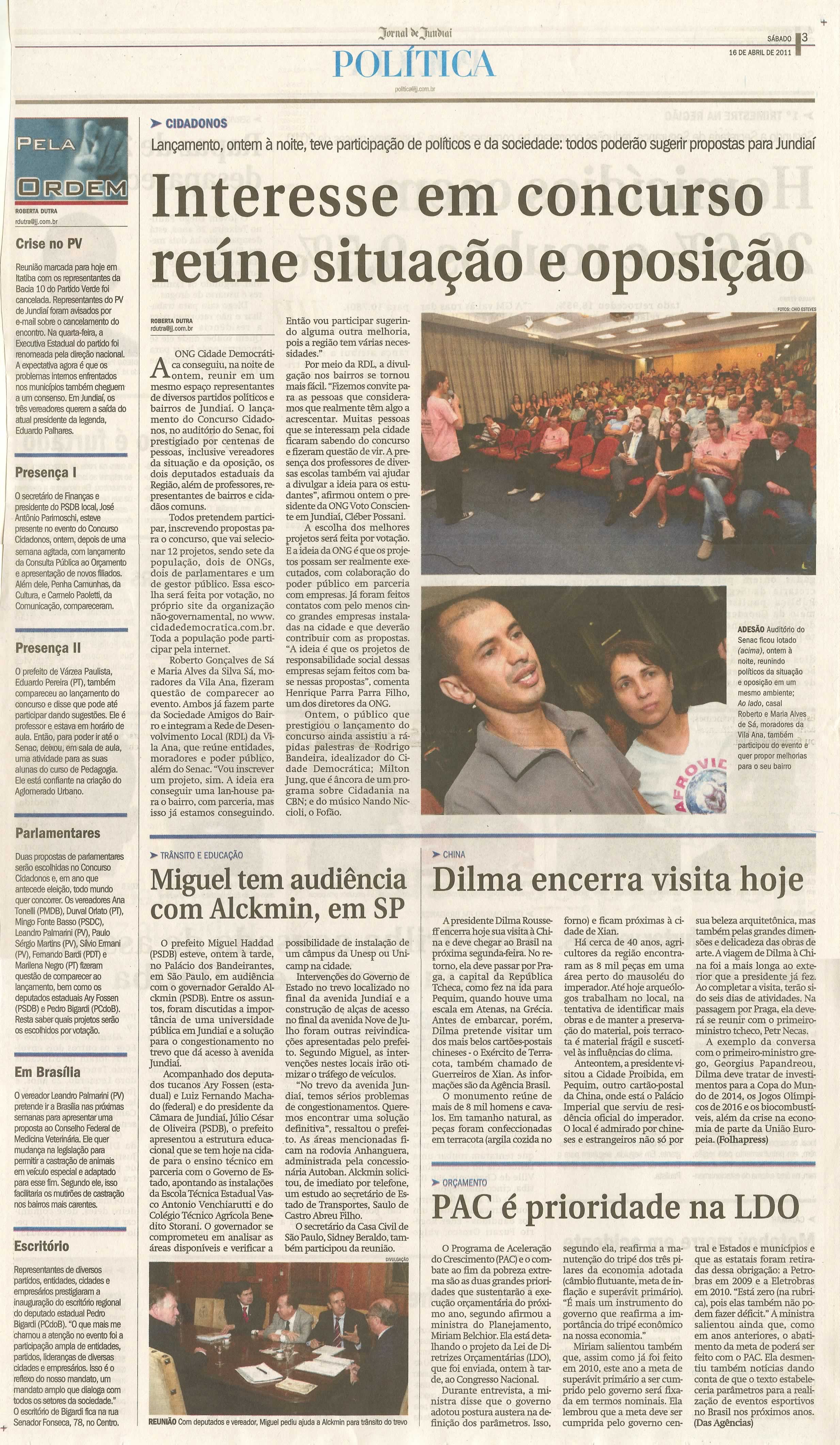 Jornal de Jundiaí - 16/04/2011
