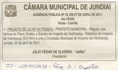 Jornal de Jundiaí - 23/04/2011