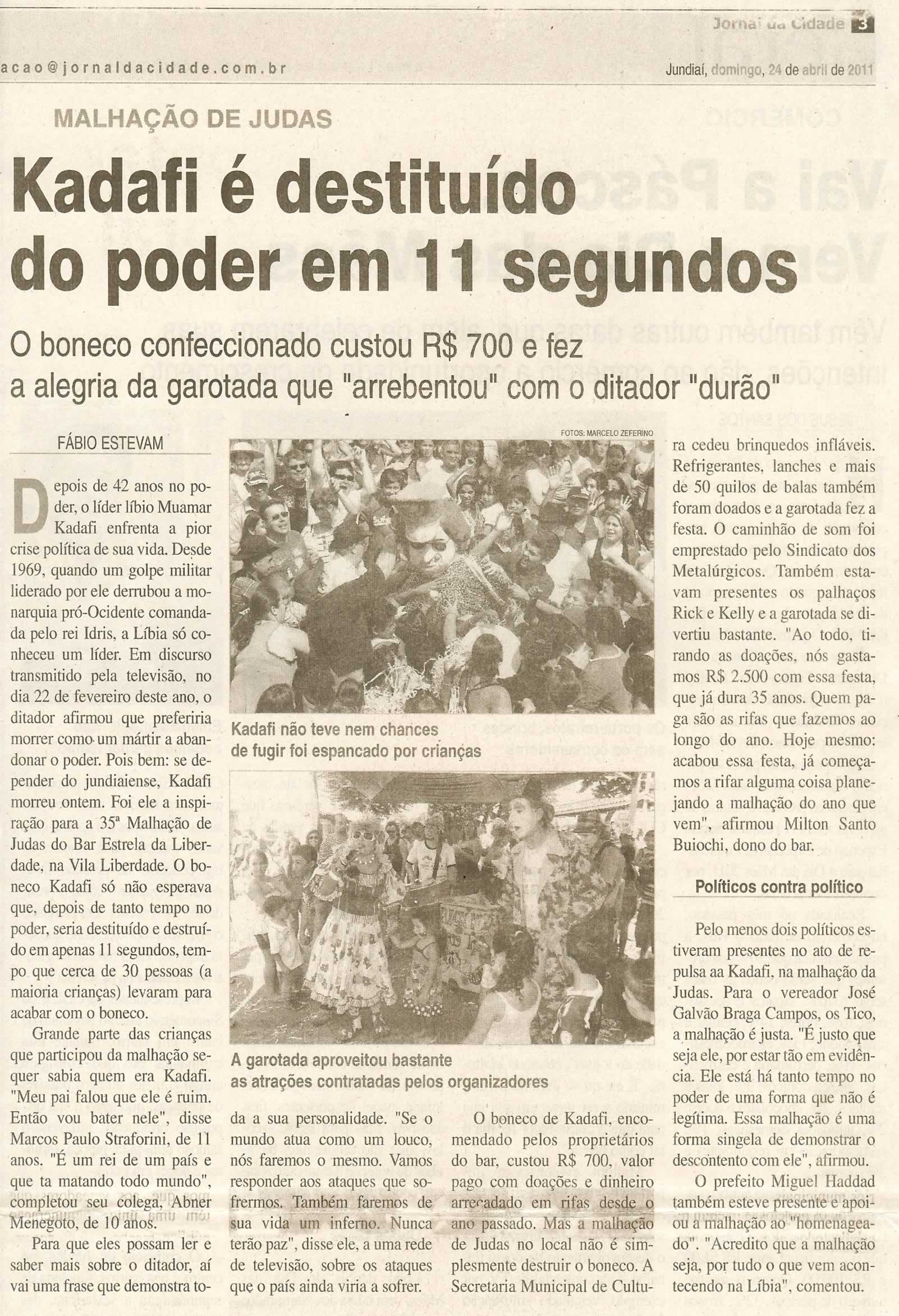 Jornal da Cidade - 24/04/2011