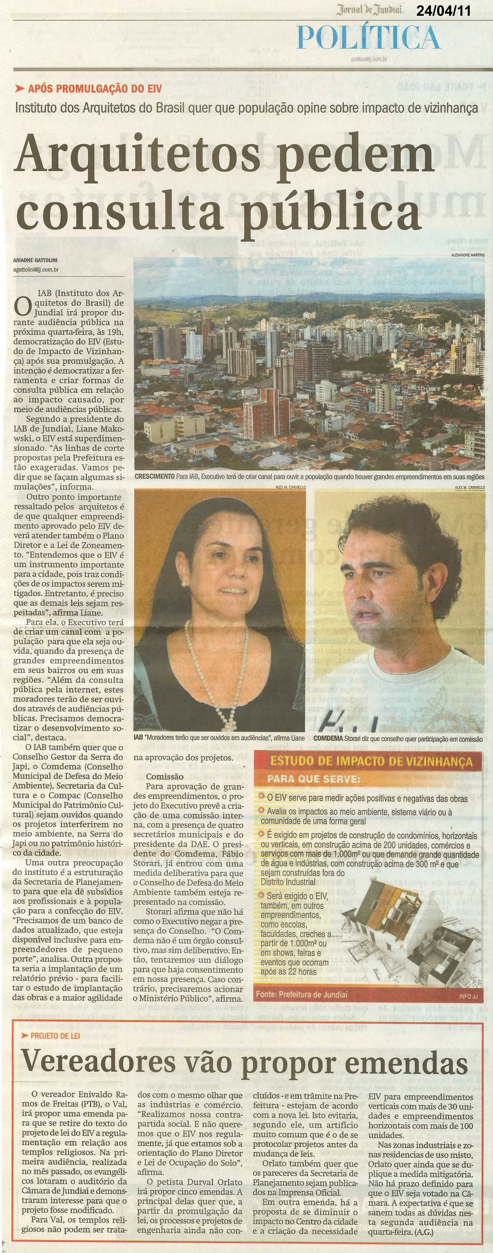 Jornal de Jundiaí - 24/04/2011