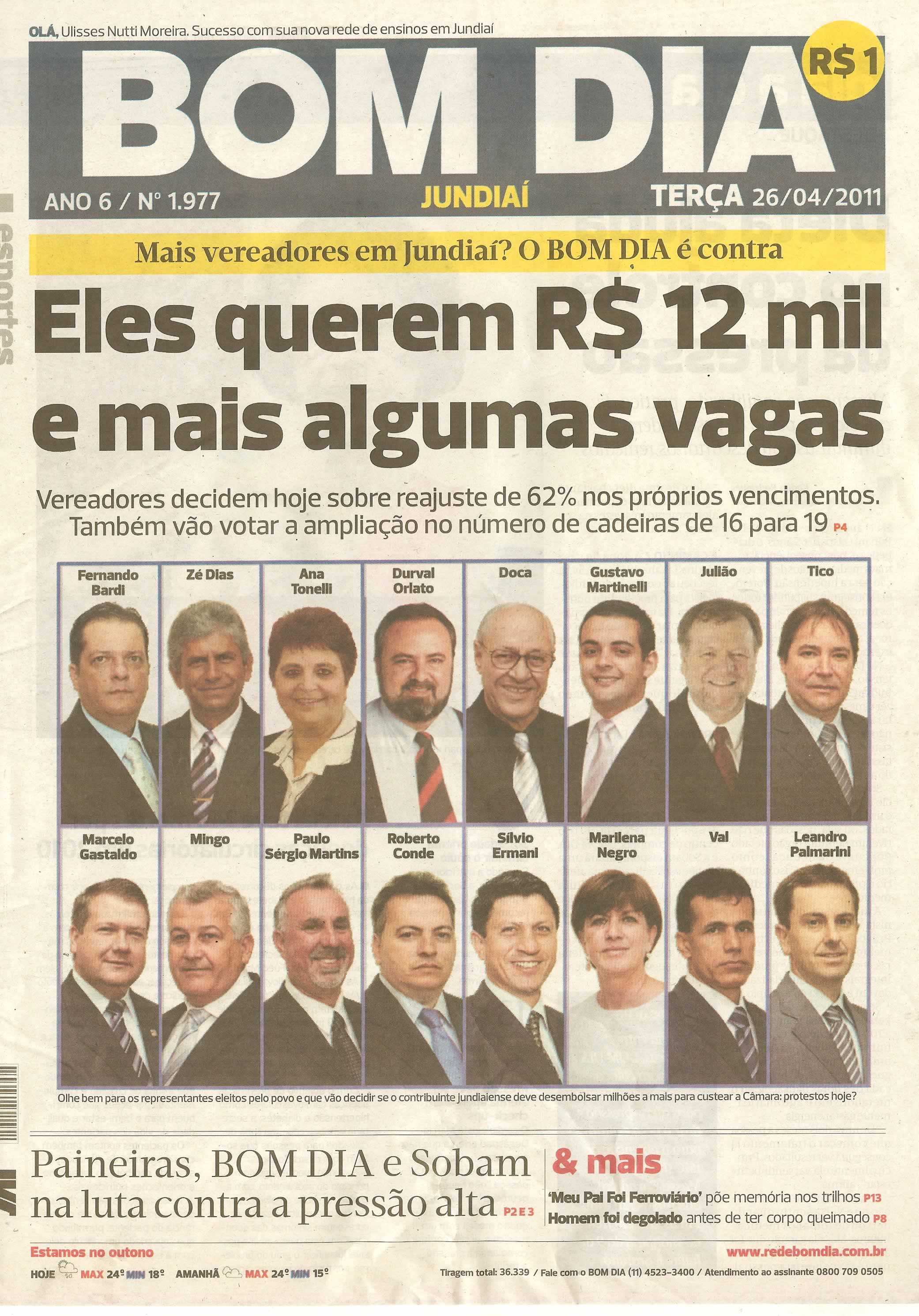 Bom Dia Jundiaí - 26/04/2011