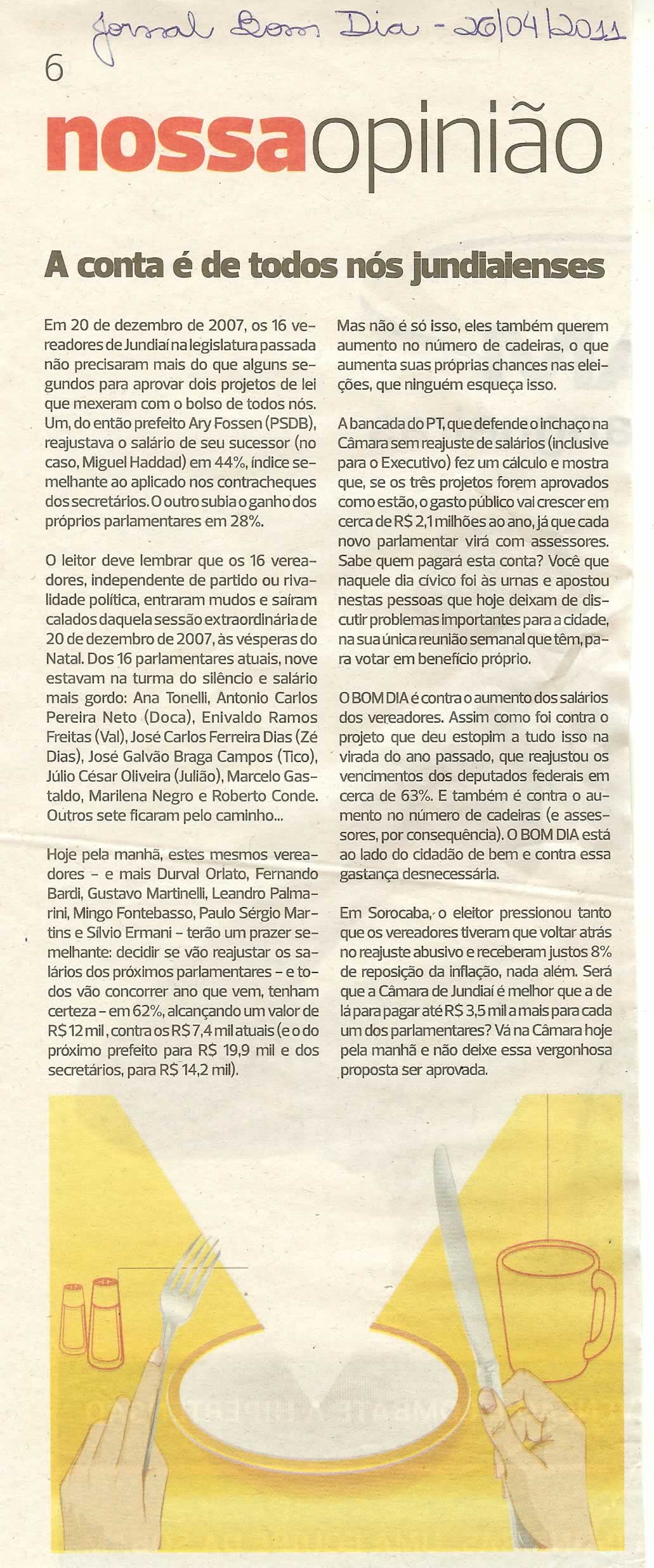 Bom Dia Jundiaí - 26/04/2011