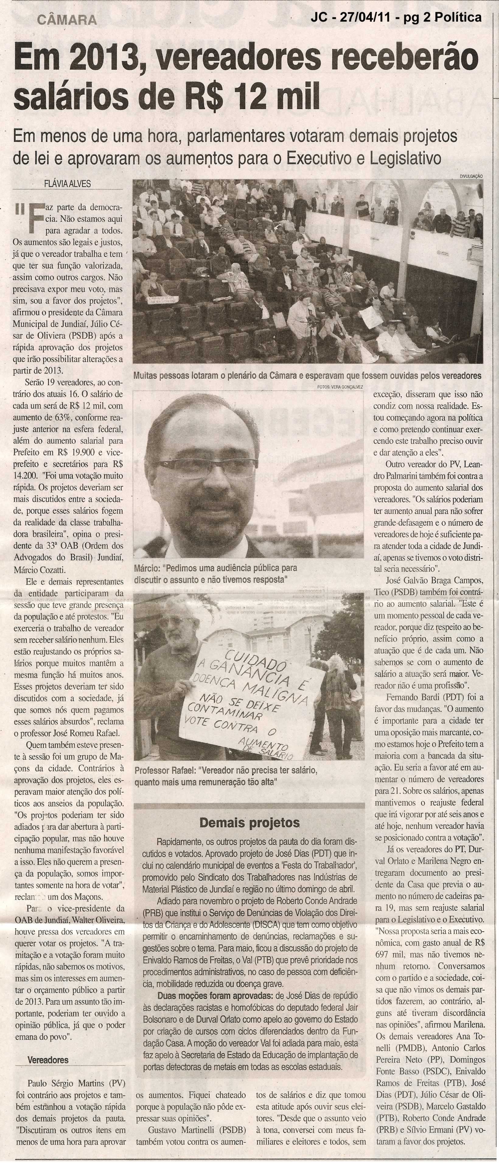 Jornal da Cidade - 27/04/2011