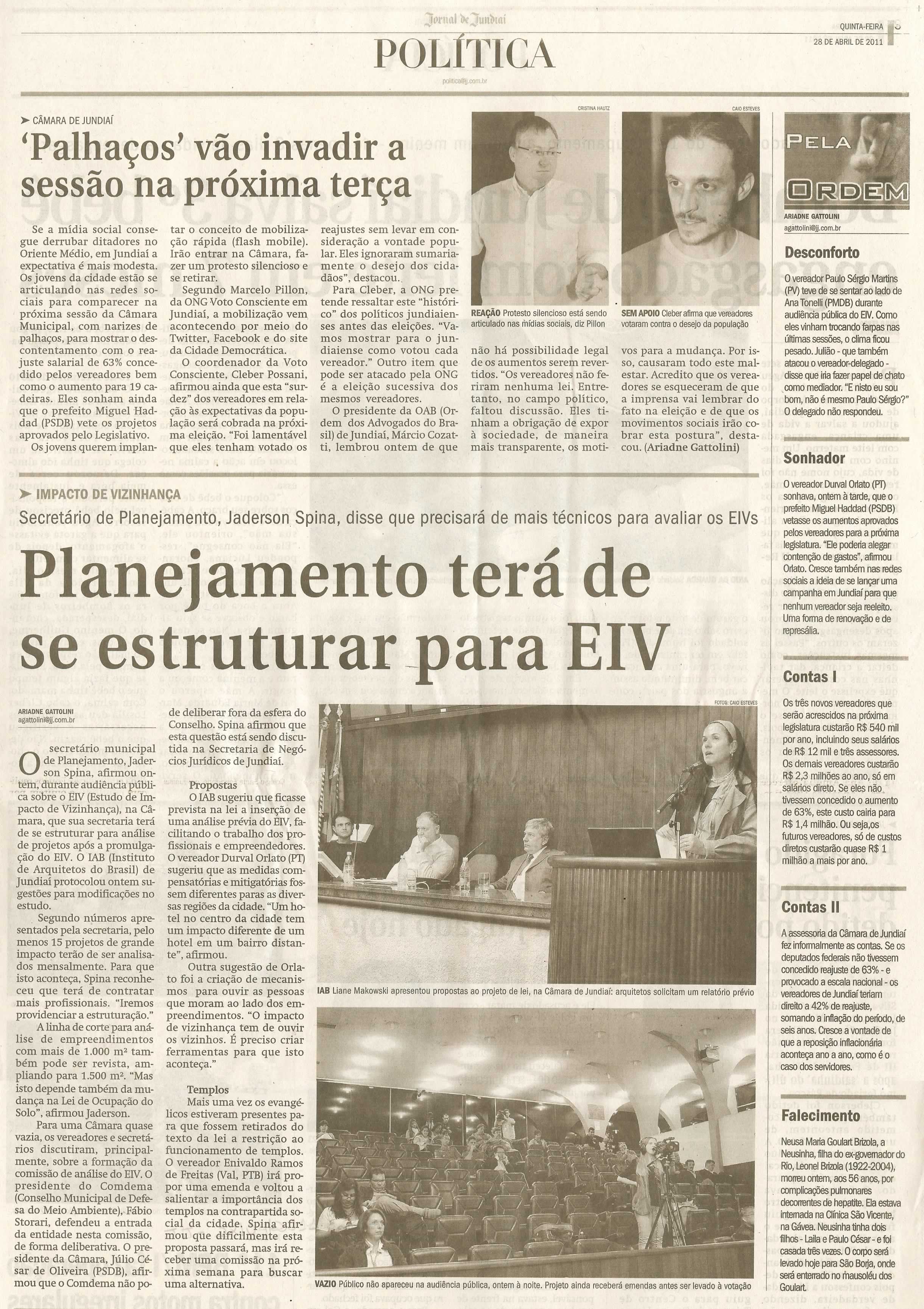 Jornal de Jundiaí - 28/04/2011