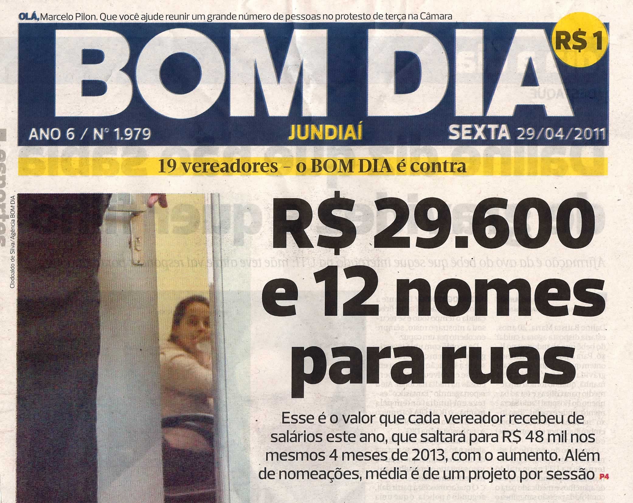Bom Dia Jundiaí - 29/04/2011
