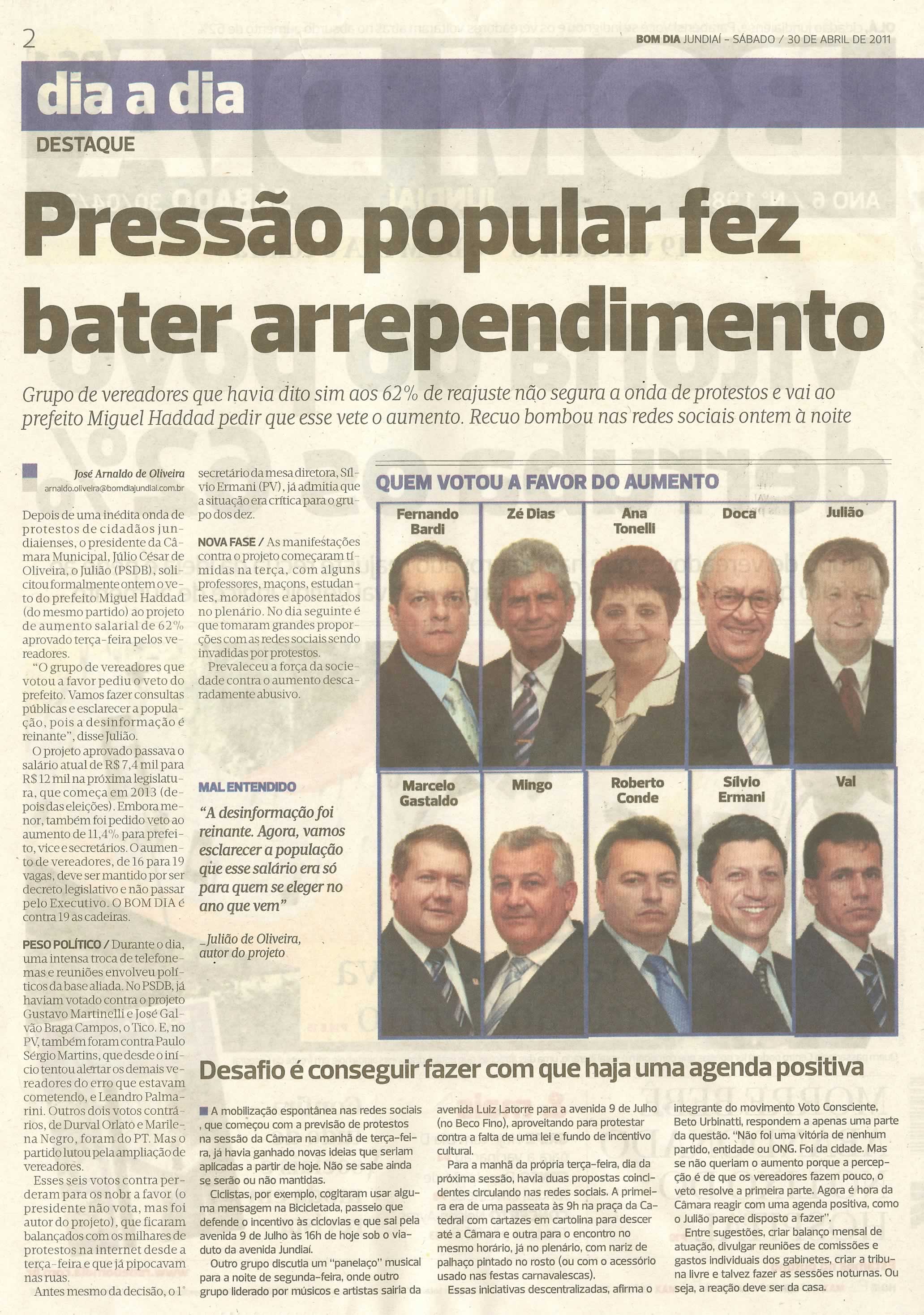 Bom Dia Jundiaí - 30/04/2011