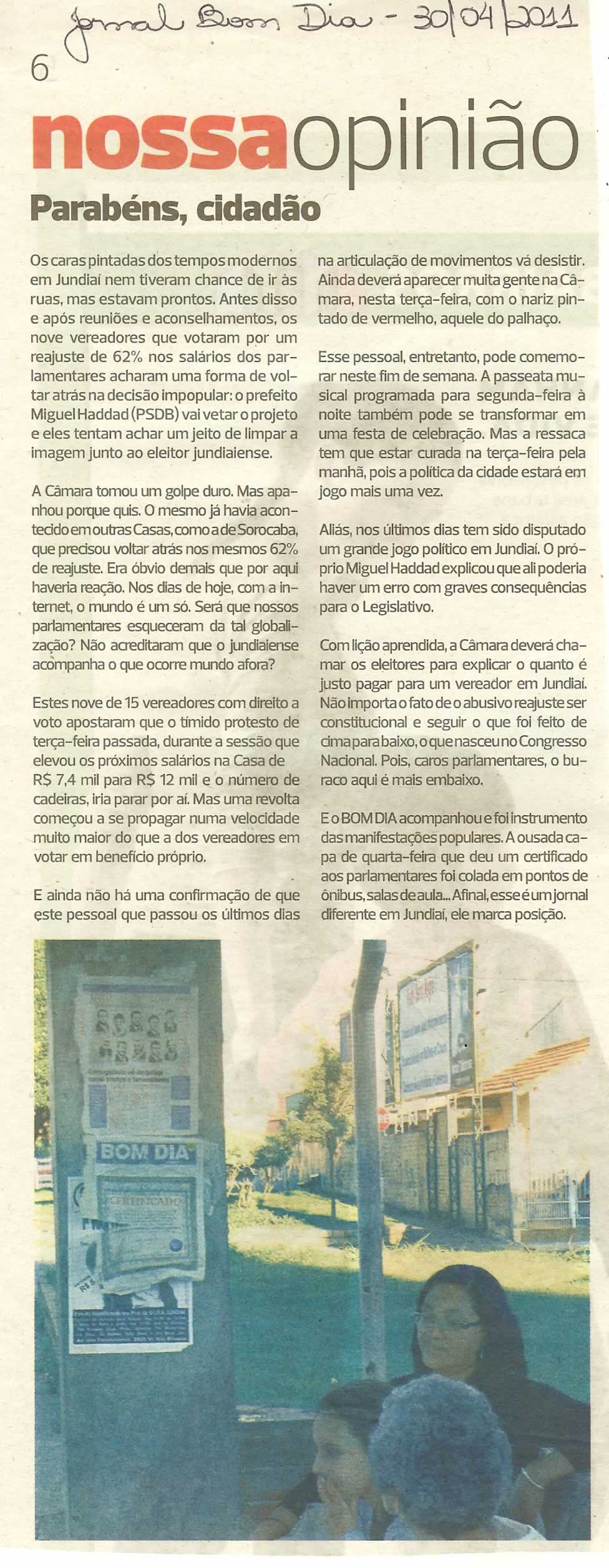 Bom Dia Jundiaí - 03/04/2011