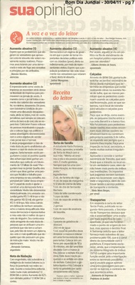 Bom Dia Jundiaí - 30/04/2011