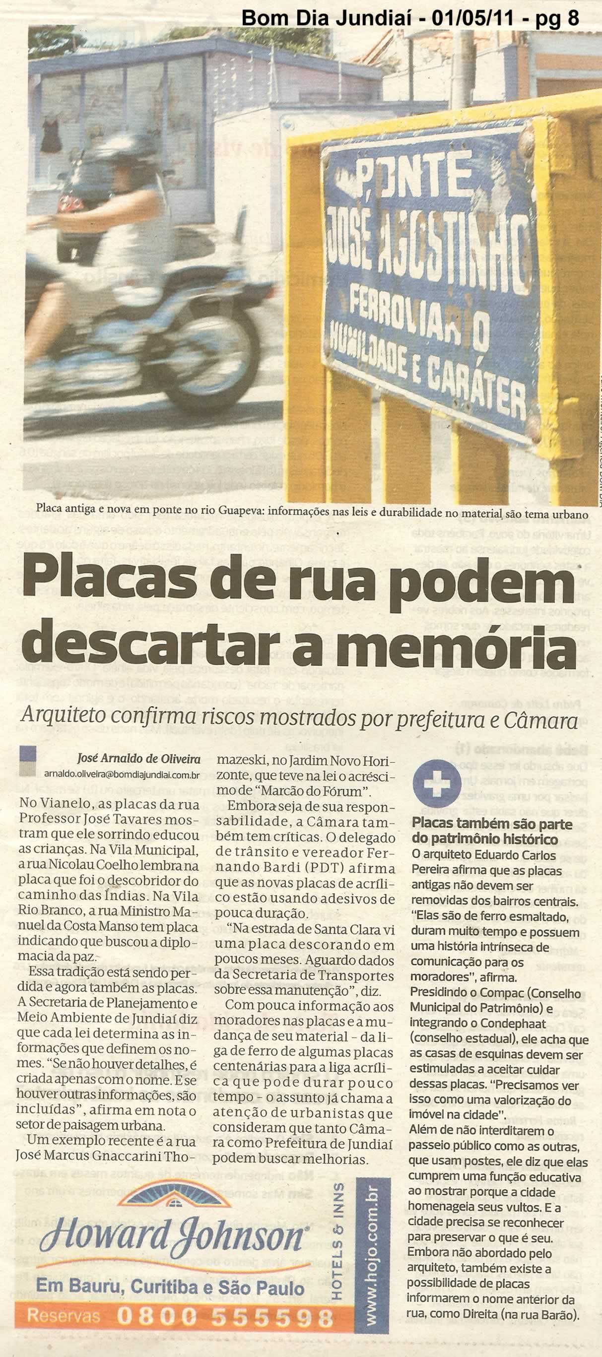 Bom Dia Jundiaí - 01/05/2011