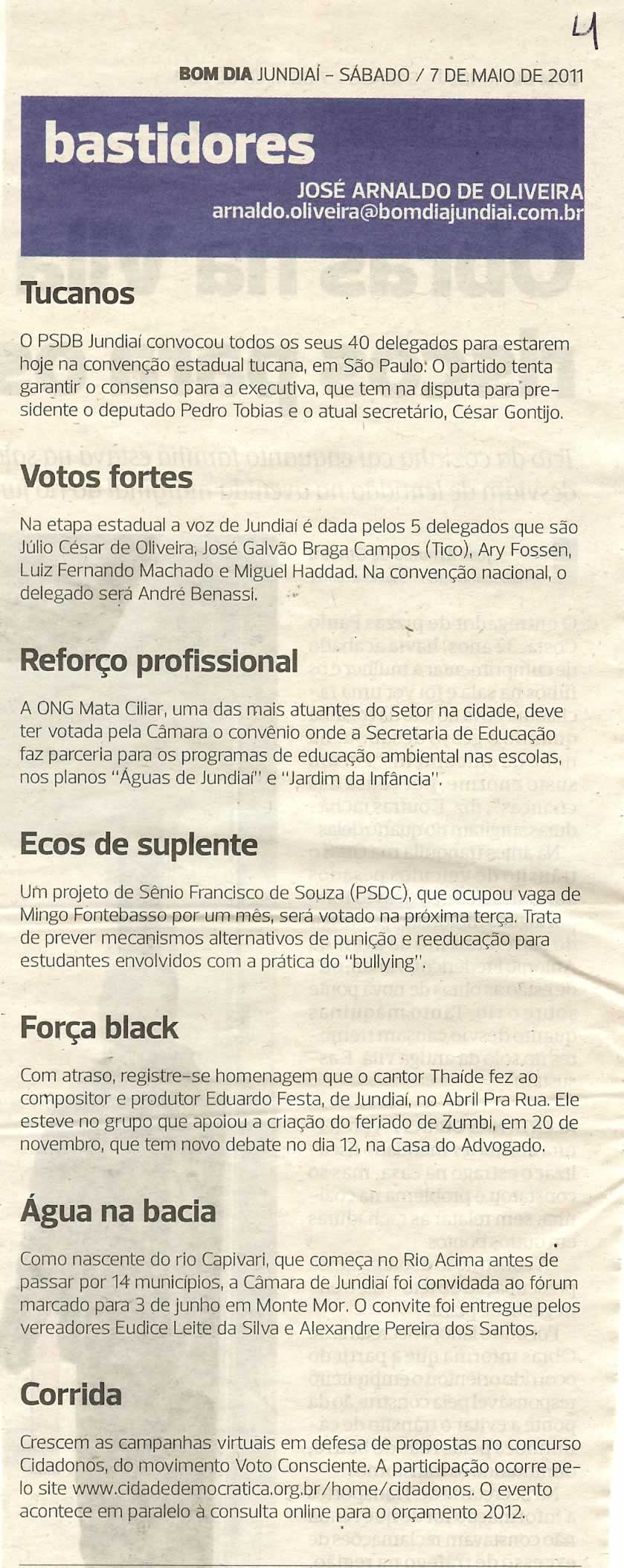 Bom Dia Jundiaí - 07/05/2011