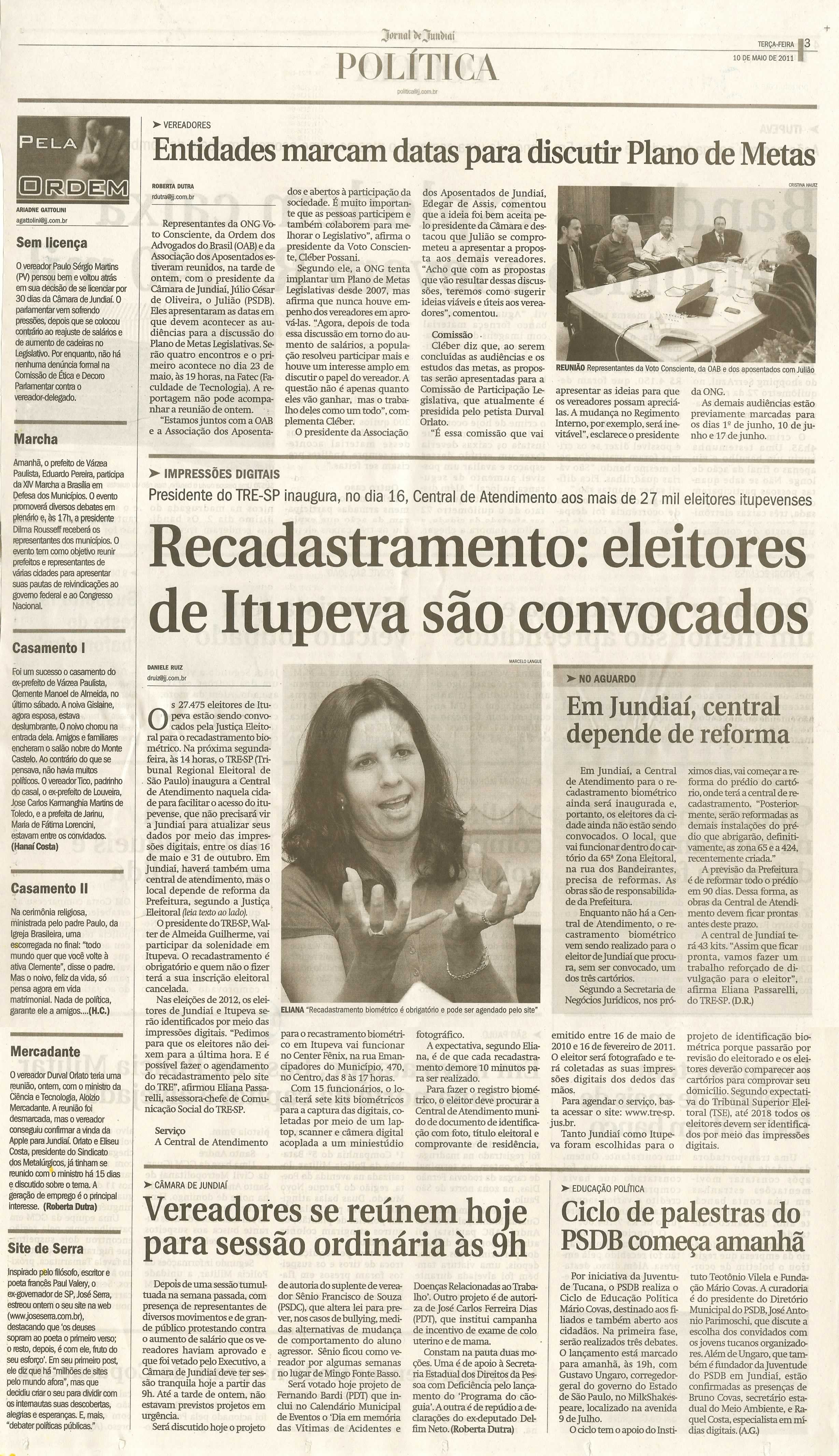 Jornal de Jundiaí - 10/05/2011