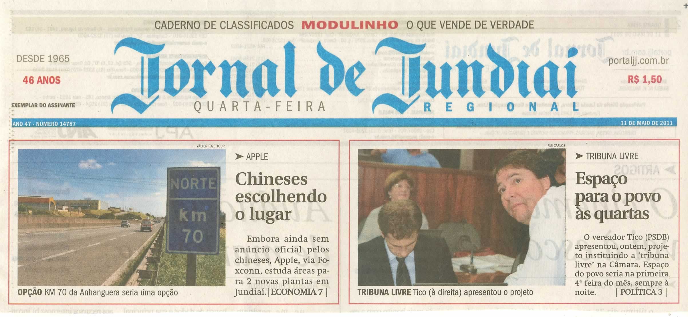 Jornal de Jundiaí - 11/05/2011