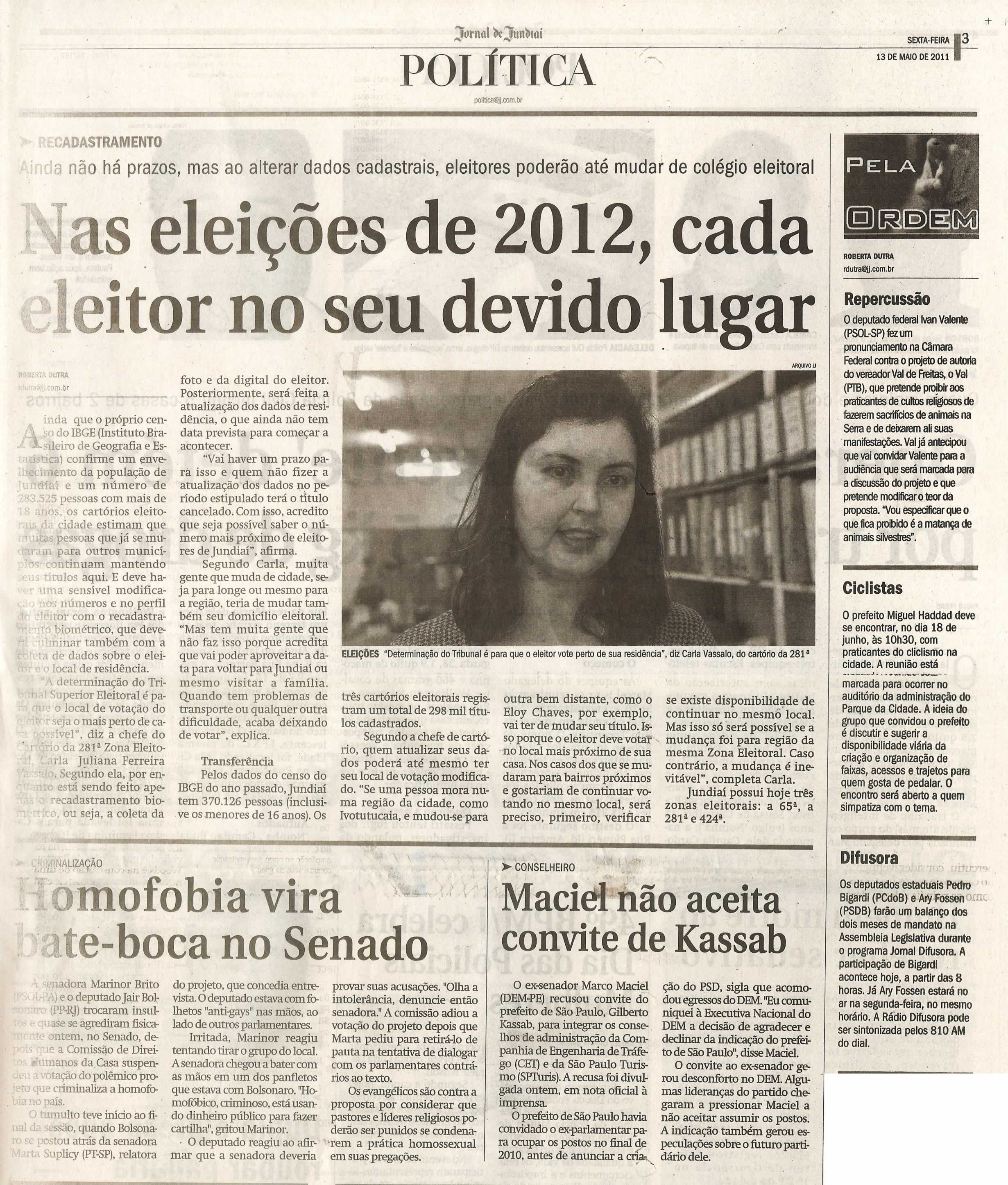 Jornal de Jundiaí - 13/05/2011