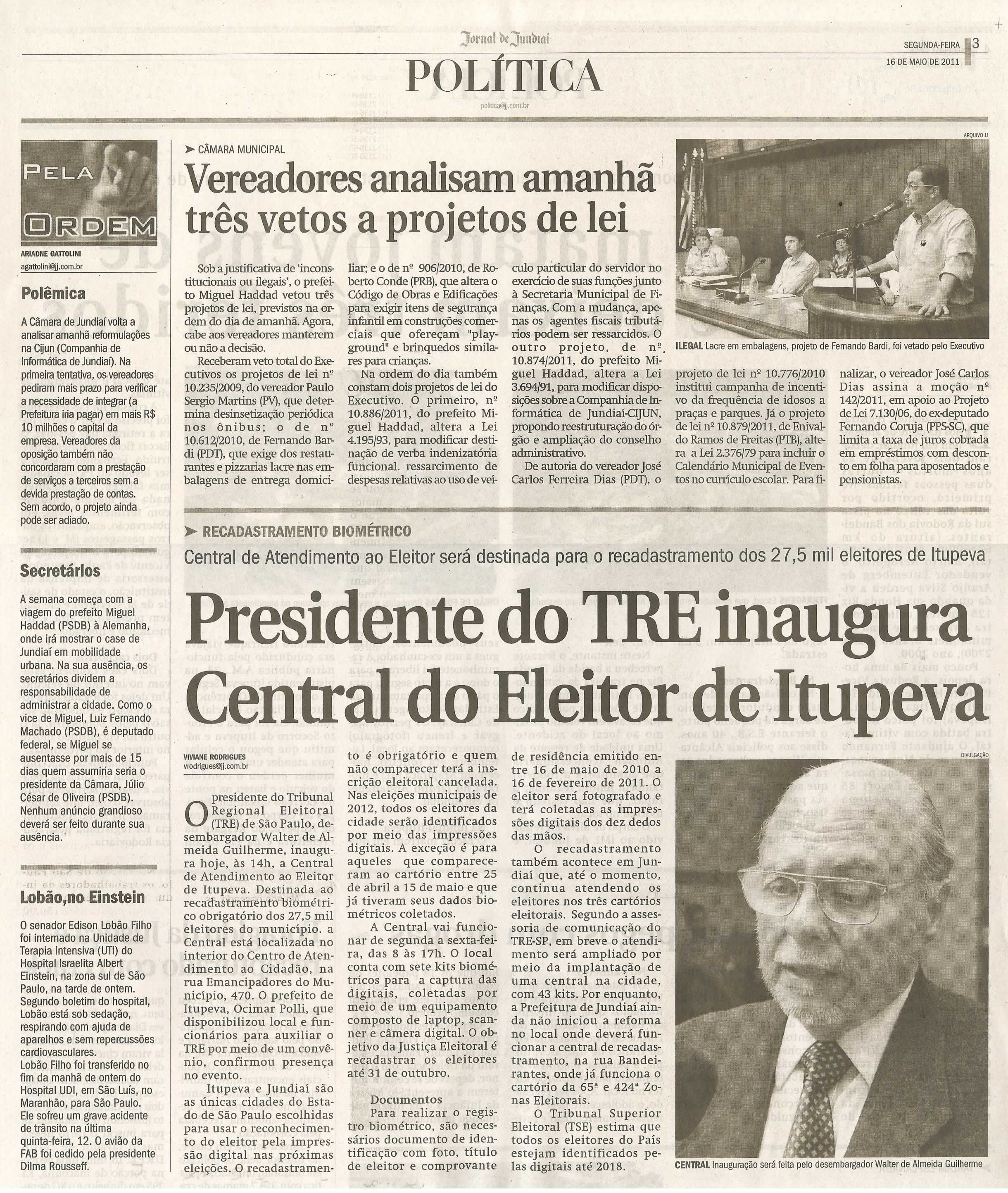 Jornal de Jundiaí - 16/05/2011